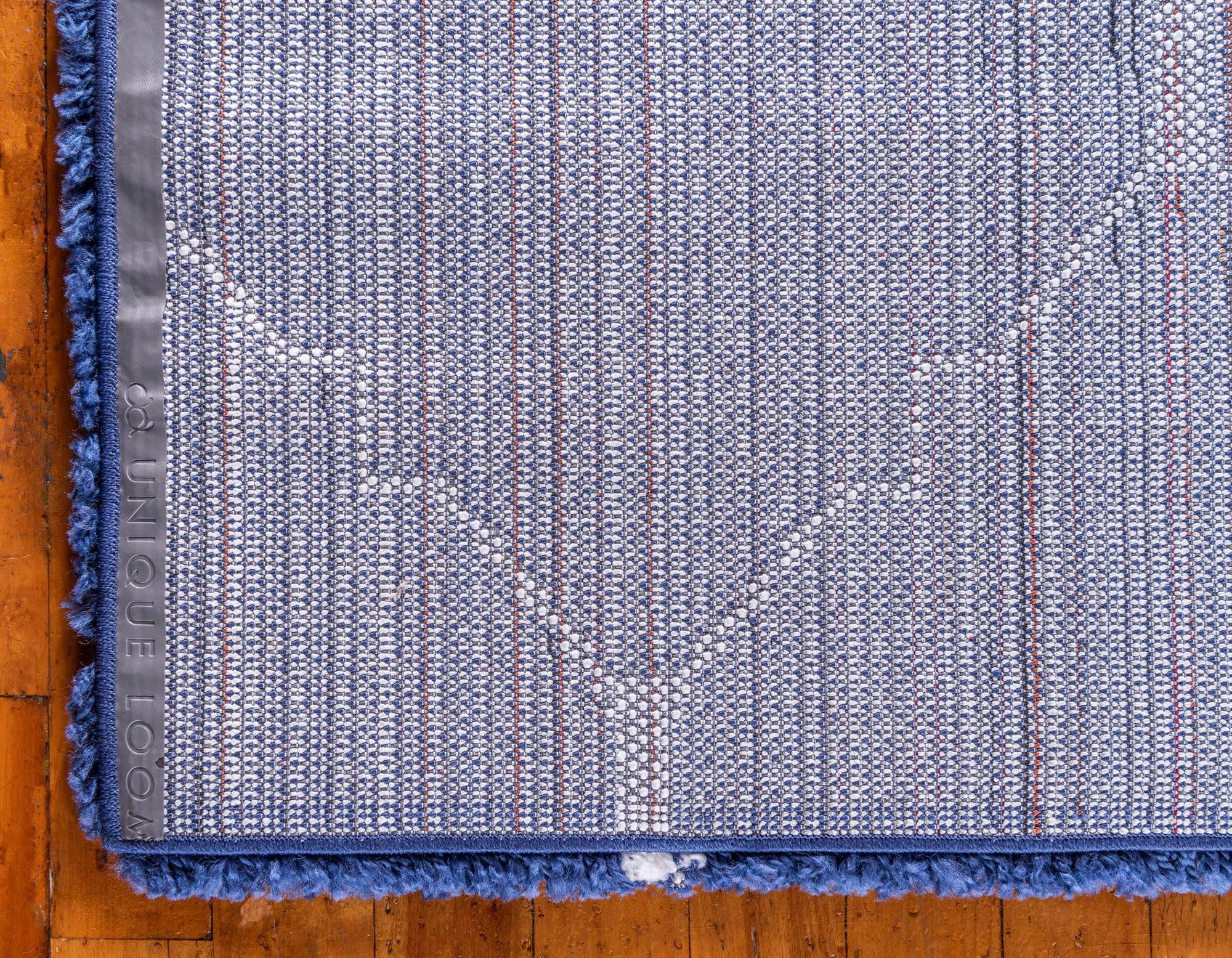 Hochflor-Läufer "Temara Shag, LAGERRÄUMUNG", blau (marineblau, elfenbeinfarben), B:79cm H:51mm L:305cm, Polypropylen (PP), MYFLAIR MÖBEL & ACCESSOIRES, Teppiche, Teppich-Läufer, gewebt, Rauten Design, weich & kuschelig 2