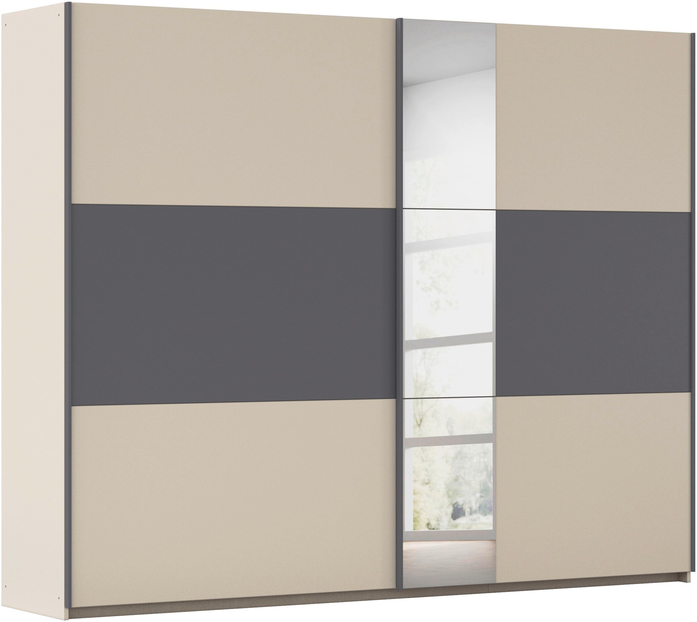 rauch "Kleiderschrank Schrank Garderobe Schlafzimmerschrank SAJO" in 2 Breiten (218, 261 cm) optional mit Spiegel MADE IN GERMANY