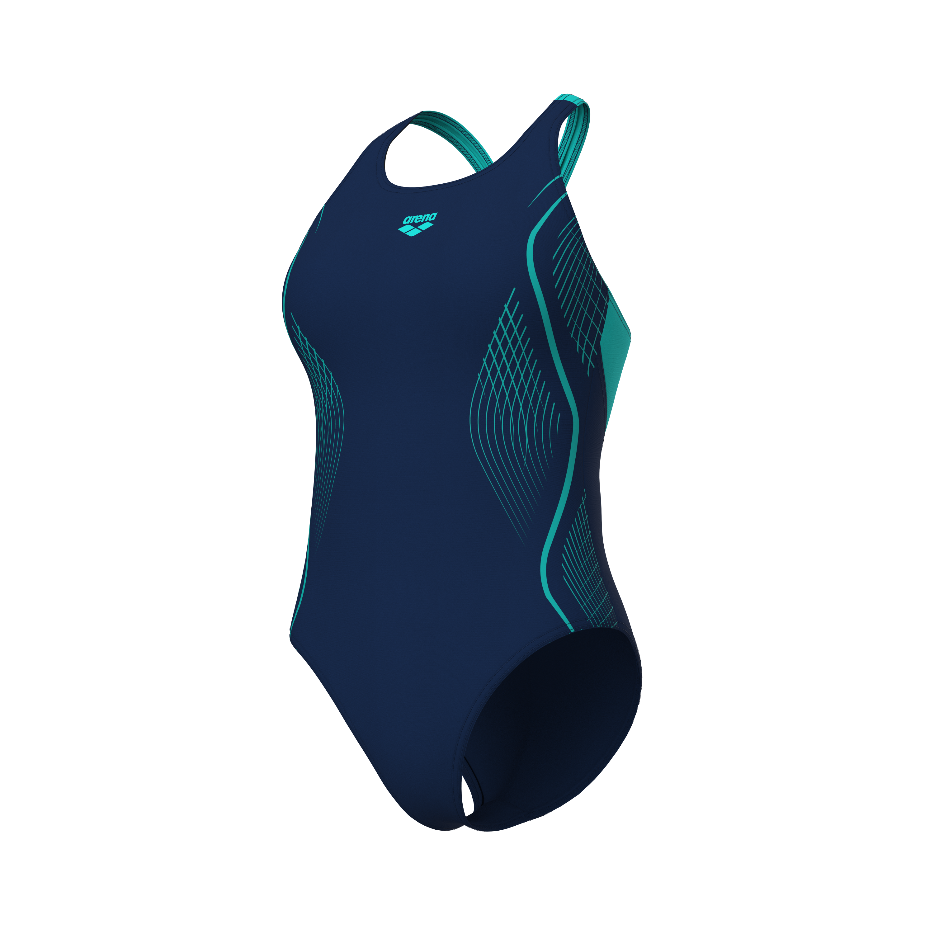 Thumbnail - Arena Badeanzug "WOMENS ARENA GRID SWIMSUIT V BACK GRAPHIC" 1 Stk.