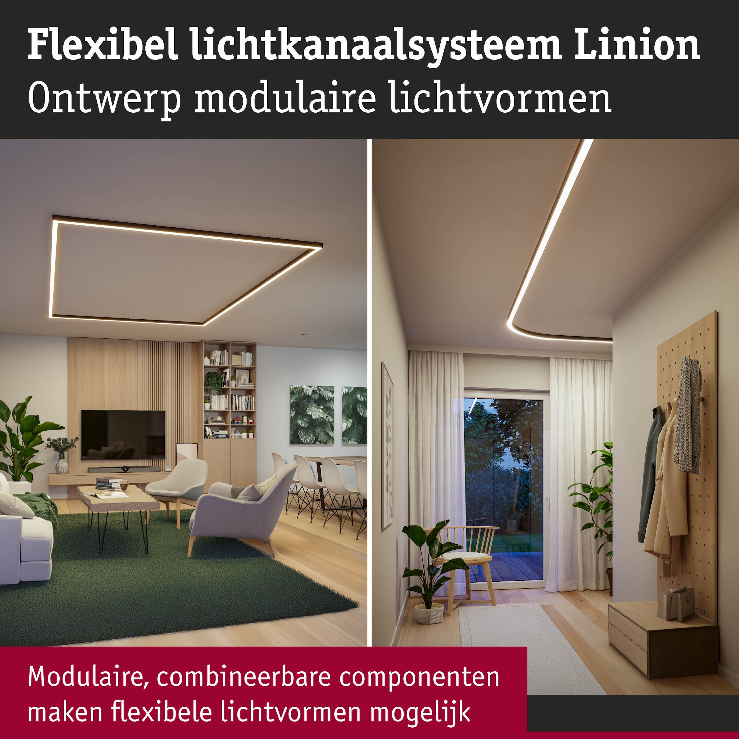 Paulmann Schienensystem-Leuchten »Linion Lichtkanal 90 ° 2x750lm 3000K«, (1 tlg.)
