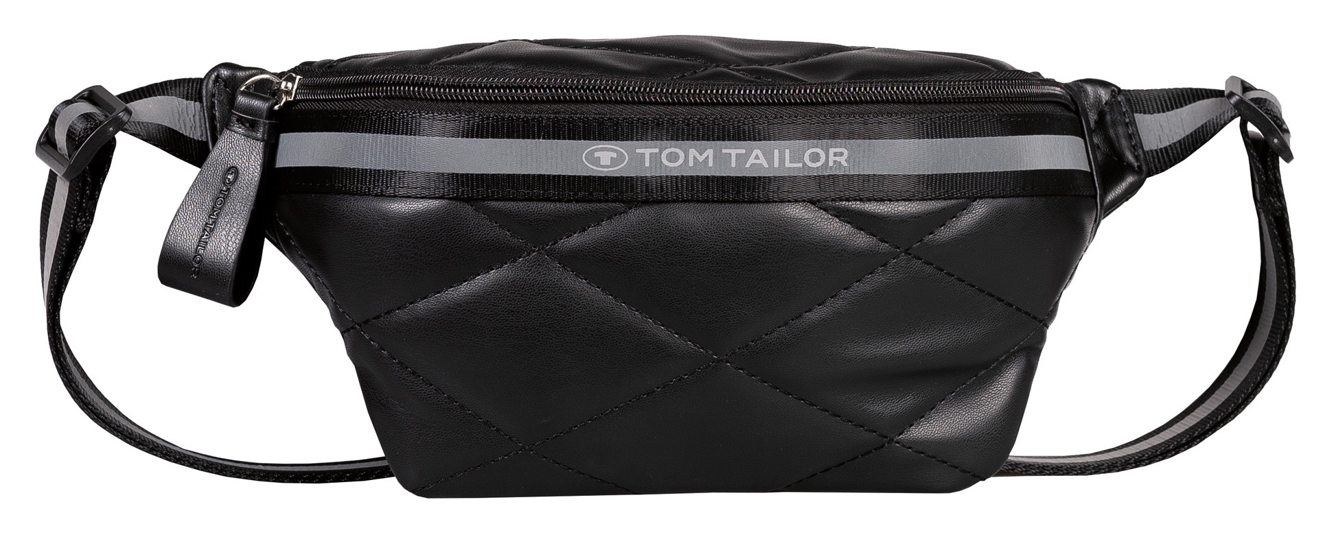 TOM TAILOR Bauchtasche "Mica", aus weich genarbtem Lederimitat mit klassischer Rautensteppung