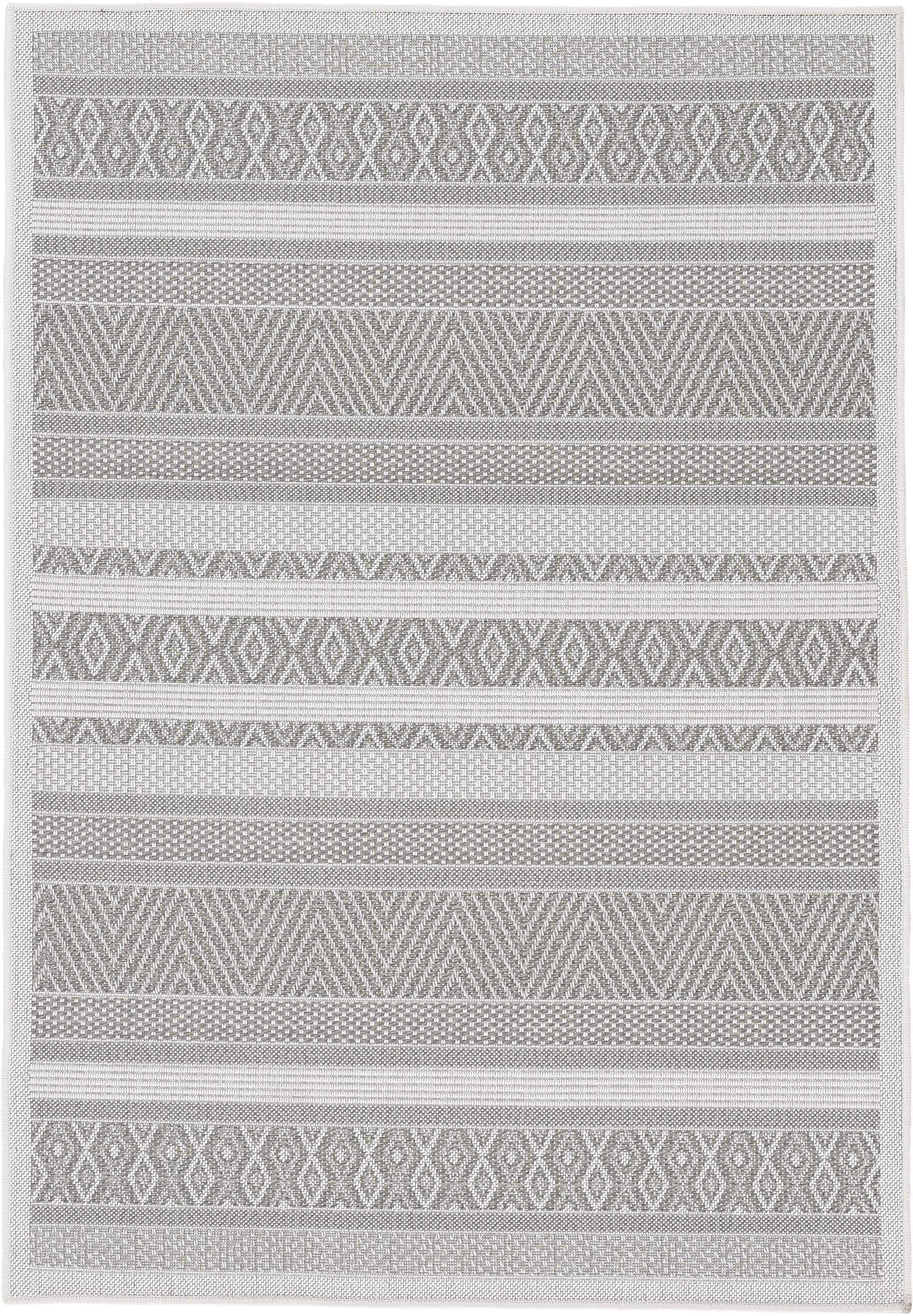 carpetfine Teppich "Boho 101, auch als Läufer erhältlich" rechteckig 4 mm Höhe robustes Flachgewebe, Sisal Optik, UV-beständig, In- und Outdoor