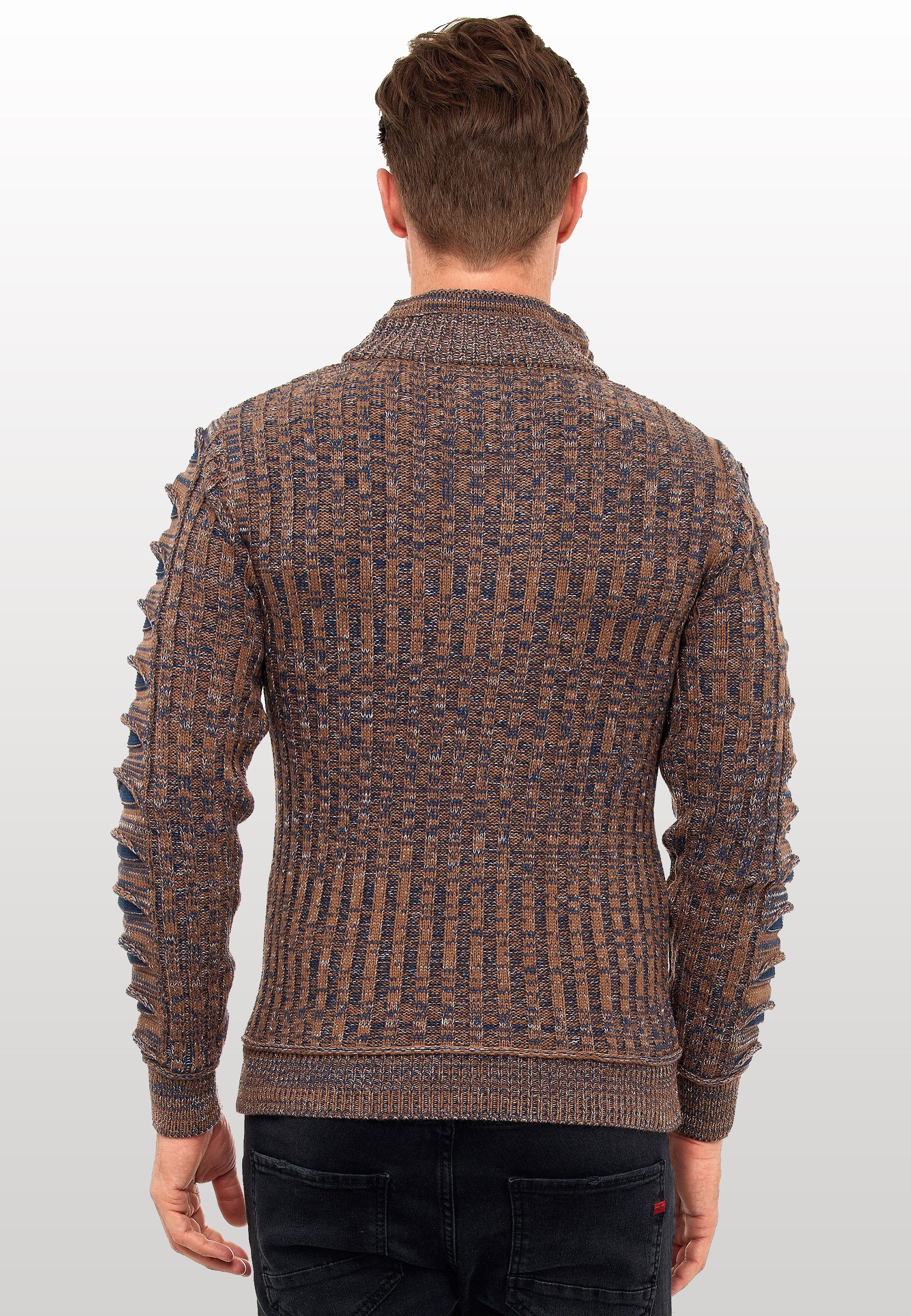 Rusty Neal Strickpullover, mit stylischem Ausschnitt