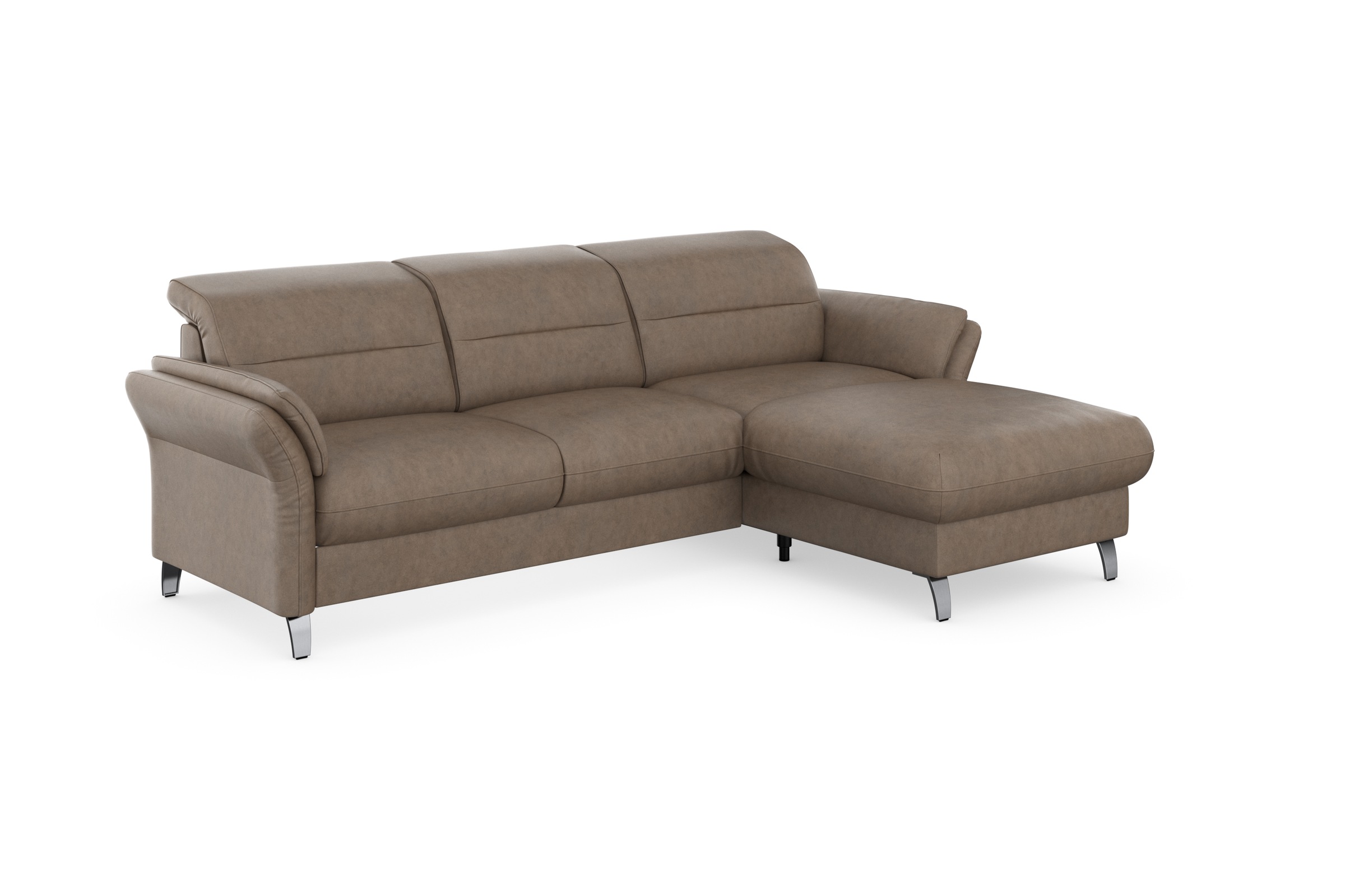 Ecksofa SIT & MORE "Grenoble L-Form mit Federkern", grau (taupe), B:251cm H:85cm T:161cm, Sofas, Ecksofa, wahlweise mit Bettfunktion, Bettkasten, Arm- und Kopfteilverstellung 9