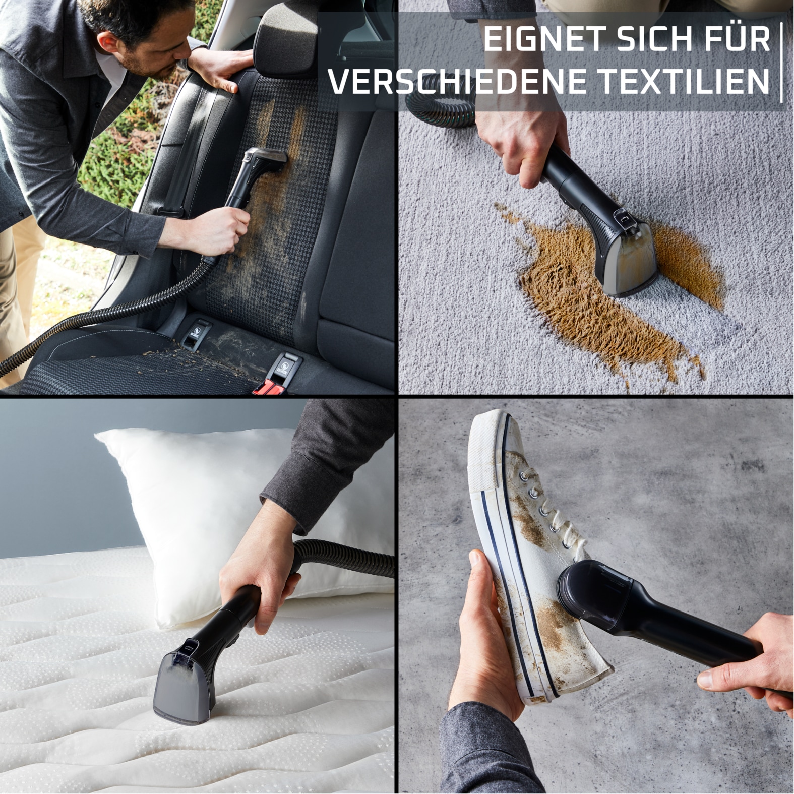 Rowenta Teppichreinigungsgerät »IN5020 Clean It«, (Set), tragbarerer Fleckenreiniger, beseitigt schnell und effizient Flecken
