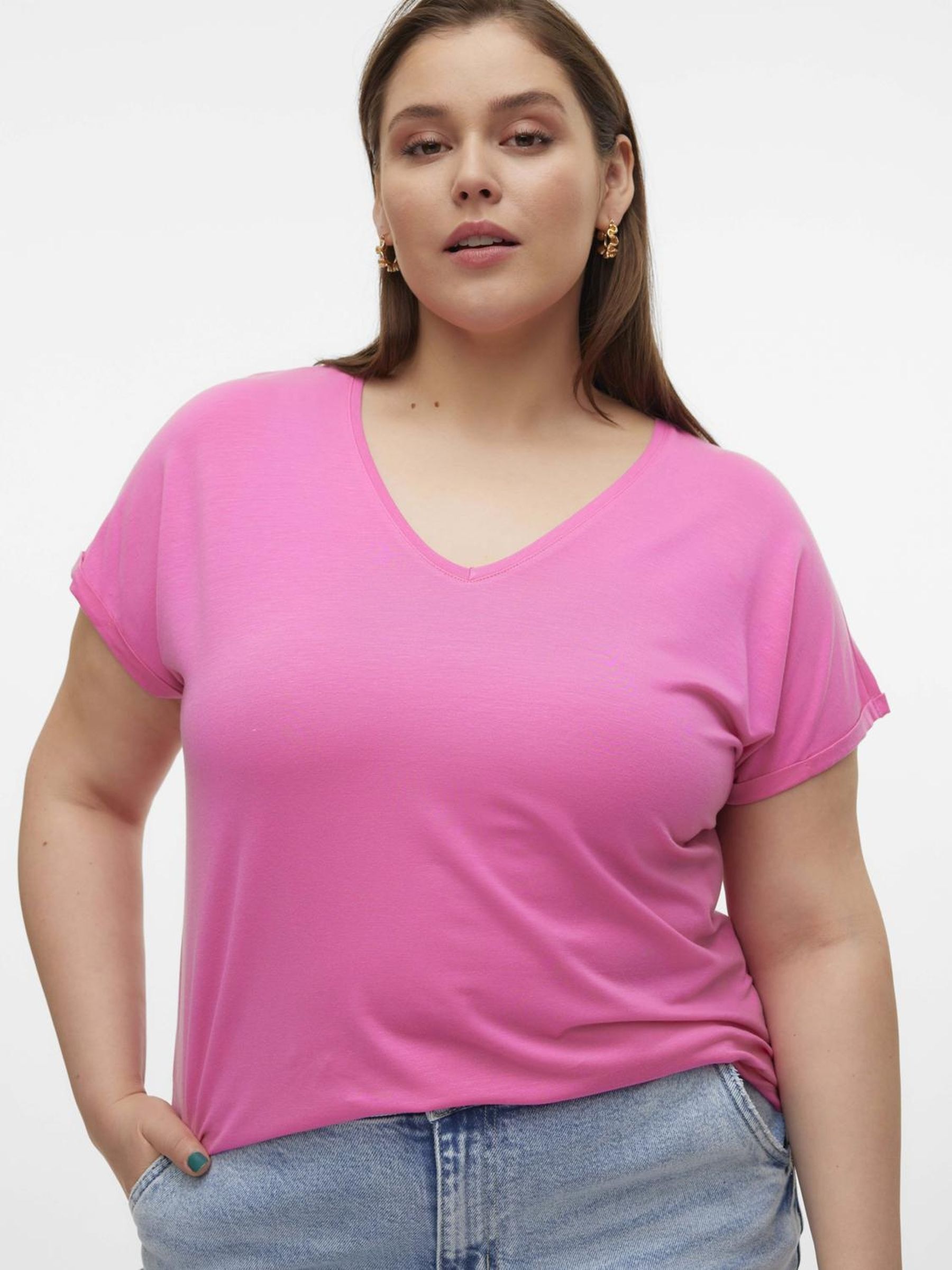 Vero Moda Curve V-Shirt VMAYA SS V-NECK TEE VMA NOOS CURVE günstig online kaufen