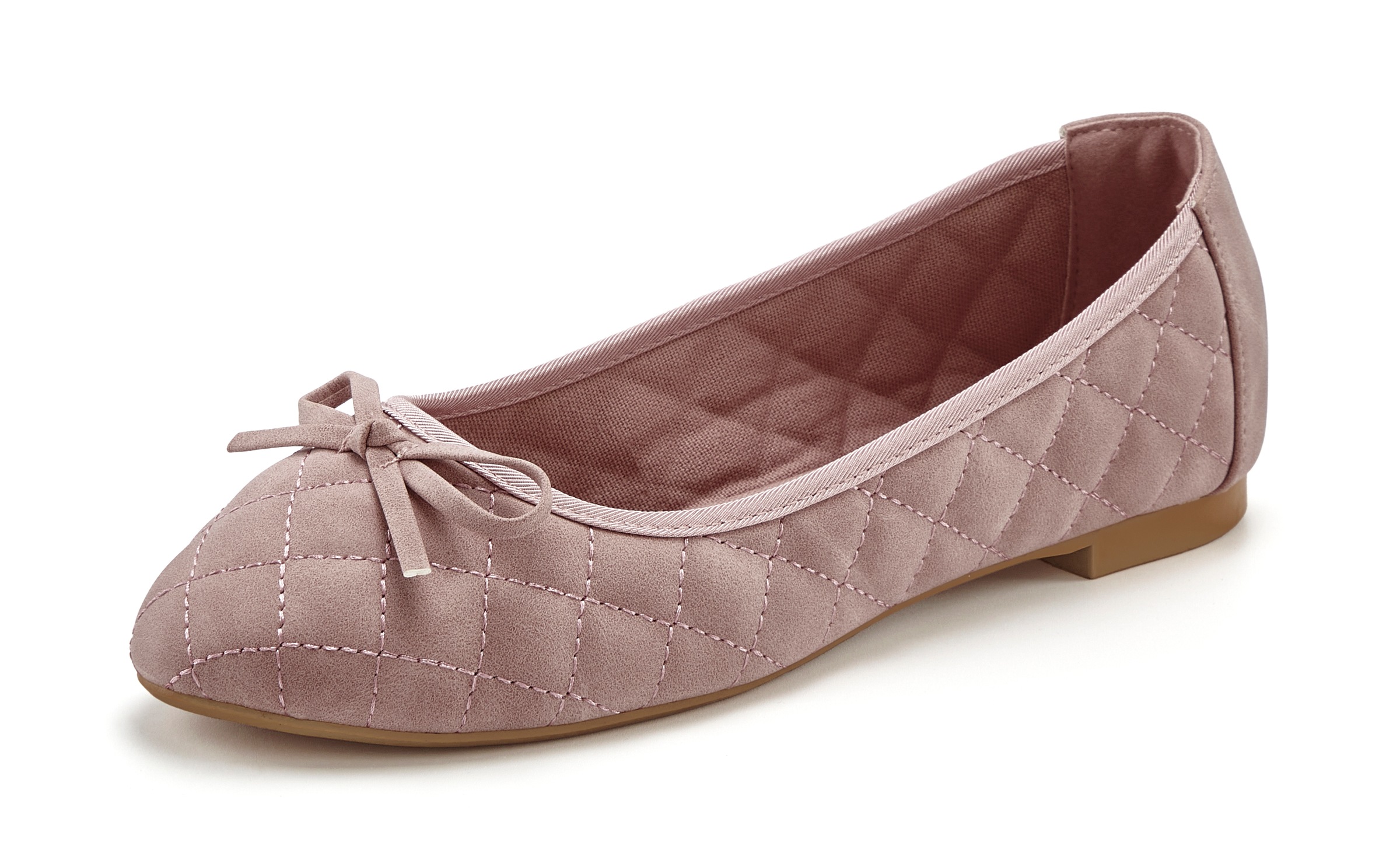 LASCANA Ballerina »Slipper, Schlüpfschuh«, mit Schleifenapplikation VEGAN