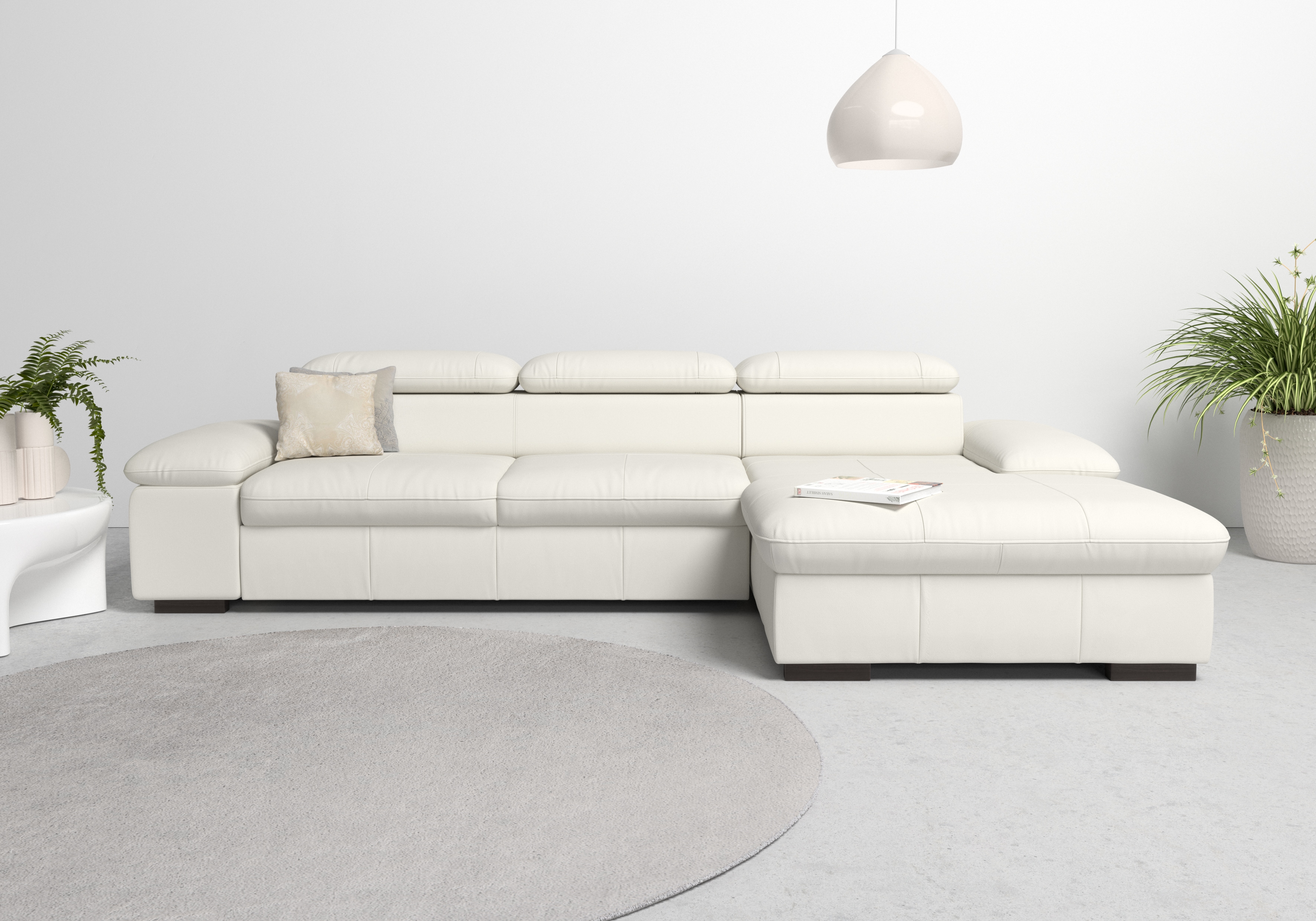 OTTO home Ecksofa "Alberto L-Form" mit Kopfteilverstellung, wahlweise mit Schlaffunktion