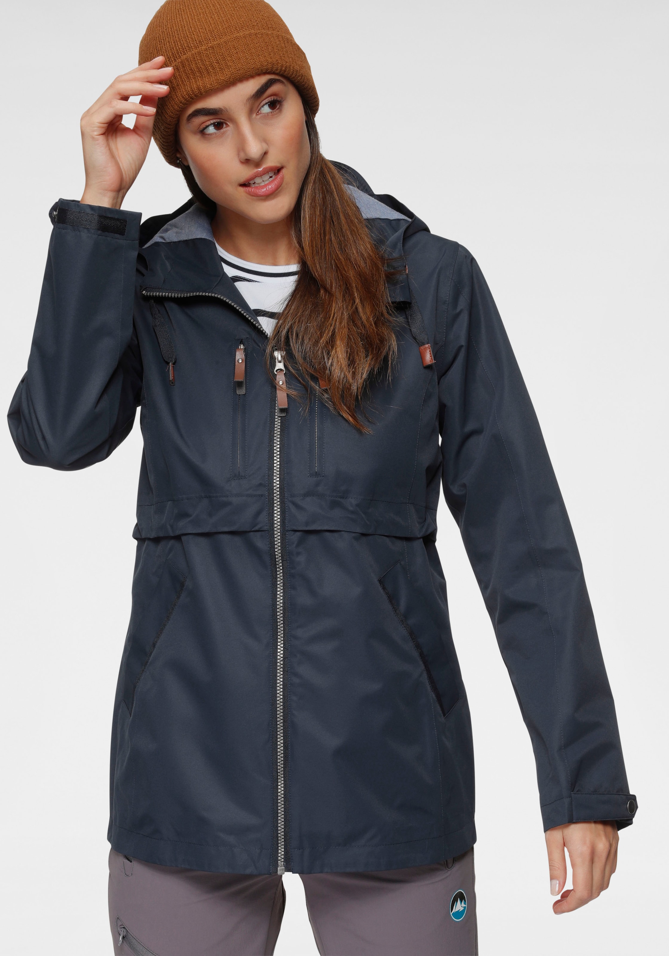 Polarino Outdoorjacke, mit | bestellen 3000 Wassersäule Kapuze, mm mit BAUR