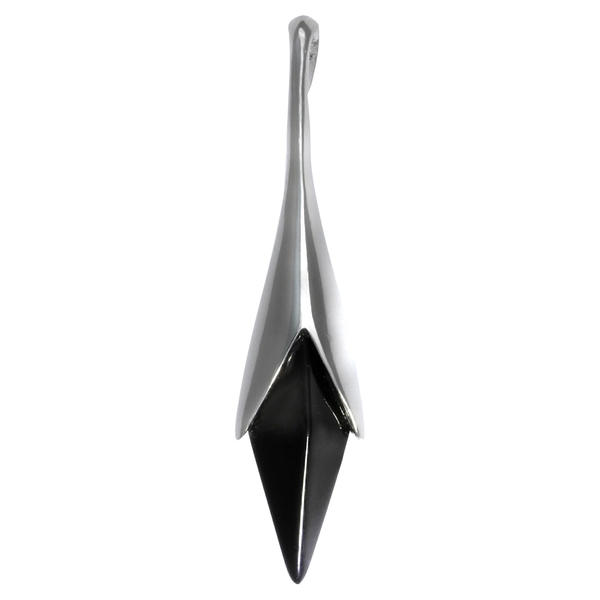 Kettenanhänger VIVANCE "925/- Sterling Silber synth. Onyx", weiß (weiß, schwarz), Schmuckanhänger, Damen, one-size, Silber 925 (Sterlingsilber), 2 g, Kettenanhänger