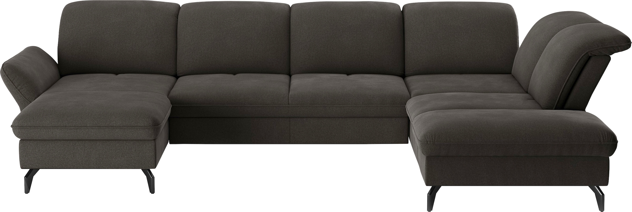 sit&more Wohnlandschaft »Leandro U-Form« Wahlweise mit Bett- , Kopfteil - und Armlehnfunktion, sowie Bettkasten