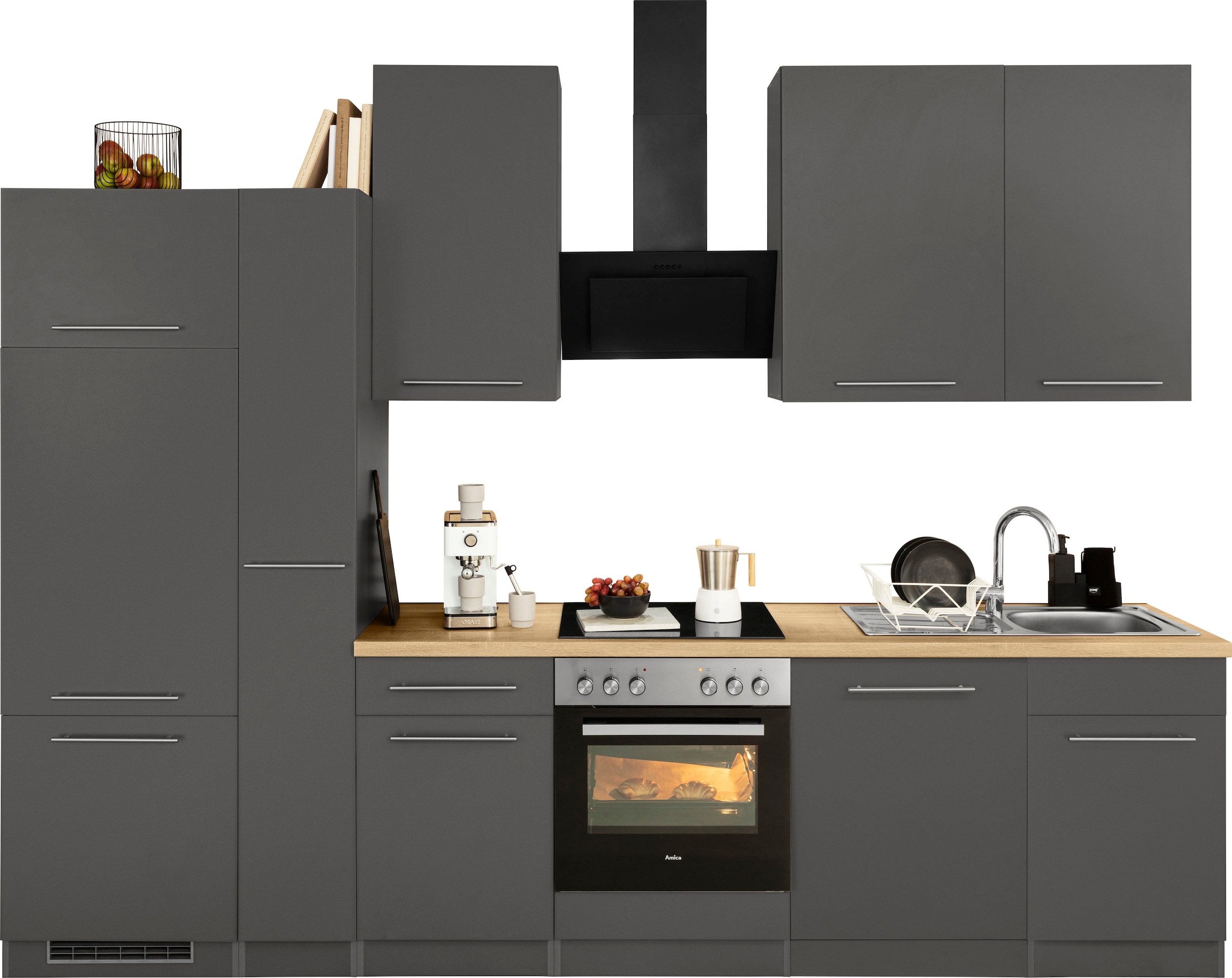 wiho Küchen Küchenzeile »Unna«, mit E-Geräten, Breite 310 cm