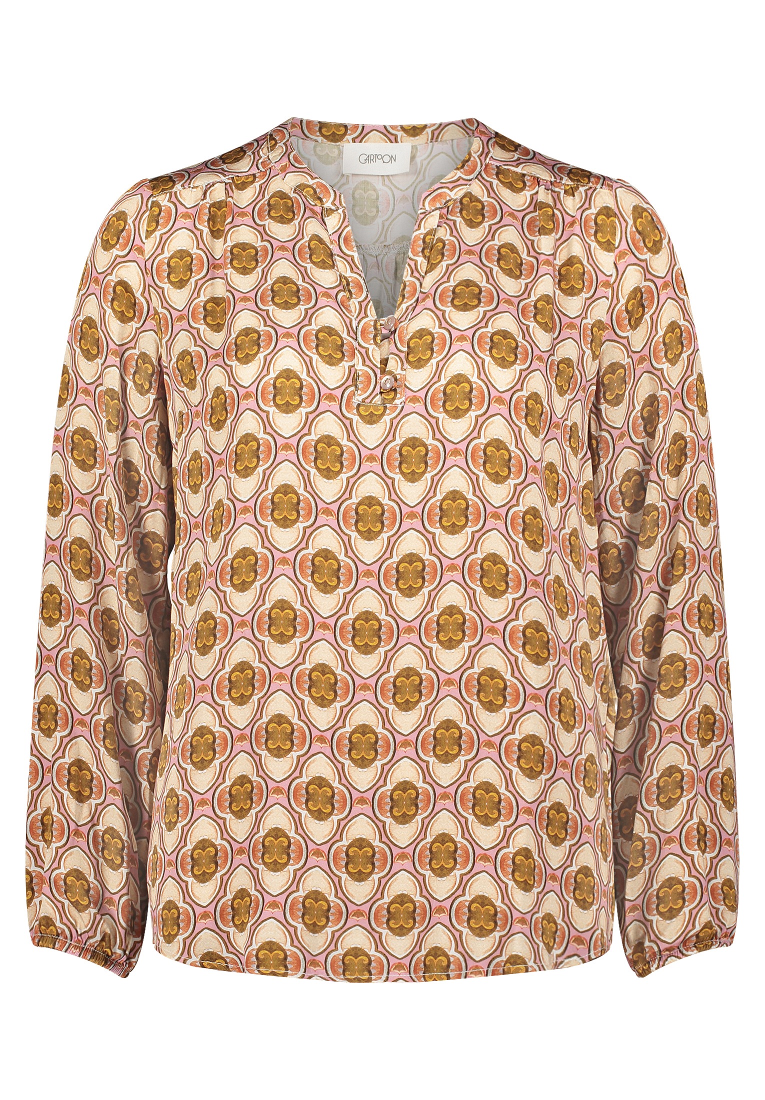 Cartoon Schlupfbluse "Damen mit Knöpfen" günstig online kaufen