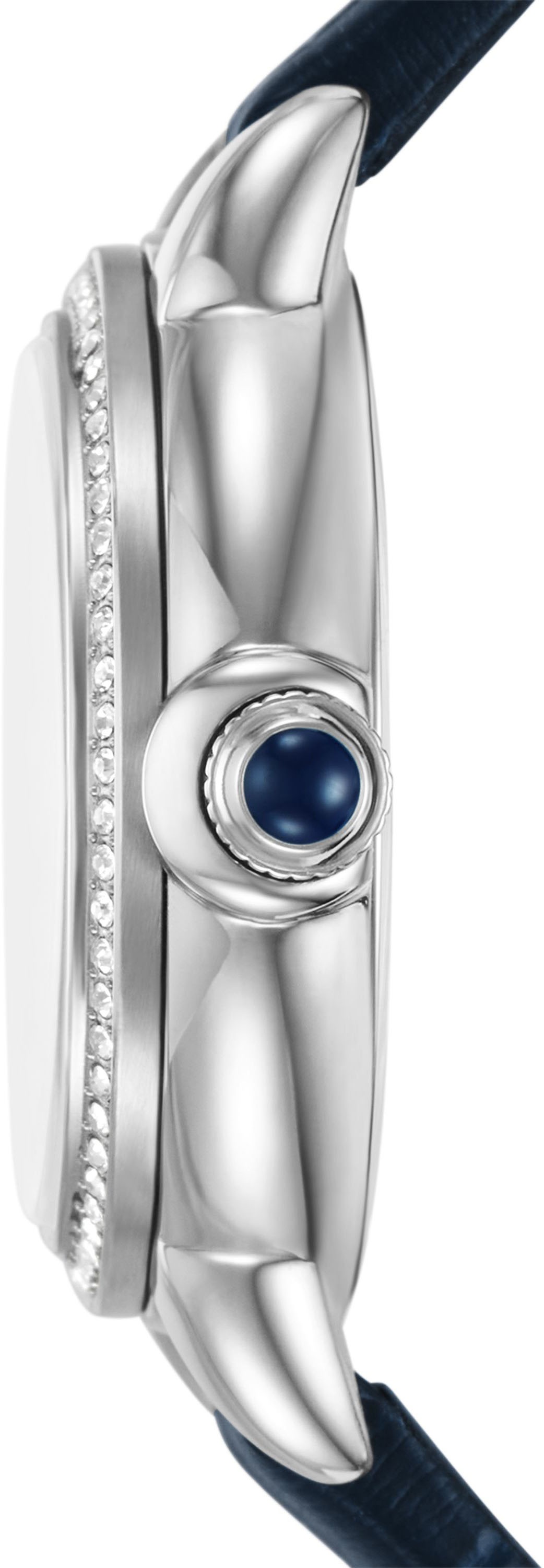 Emporio Armani Quarzuhr, Armbanduhr, Damenuhr, Lederarmband, analog, Mondphase
