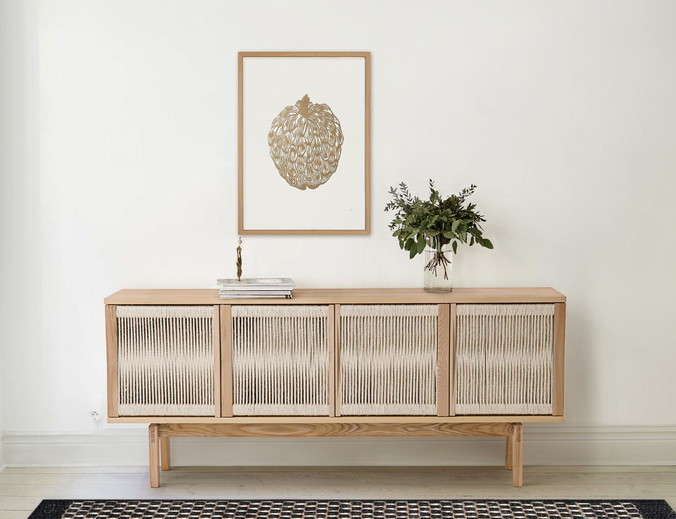 Woodman Sideboard "Lidia", Kommode, Türenfronten aus nartürlichem Hanfseil, günstig online kaufen