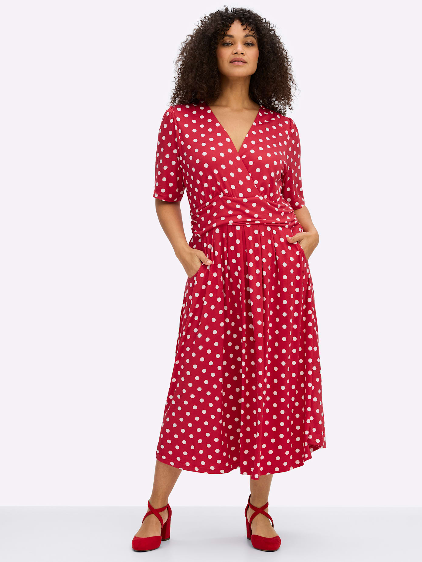 sheego by Joe Browns Jerseykleid "Jersey-Kleid" Eingrifftaschen