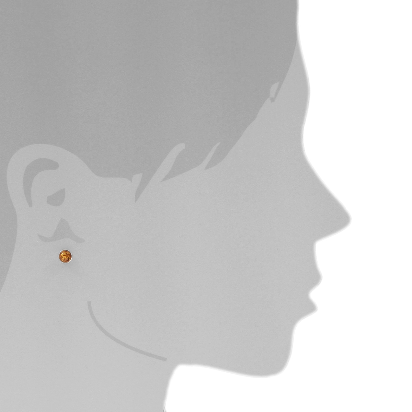 OSTSEE-SCHMUCK Paar Ohrstecker »- Classic 6 mm - Silber 925/000 - Bernstein«