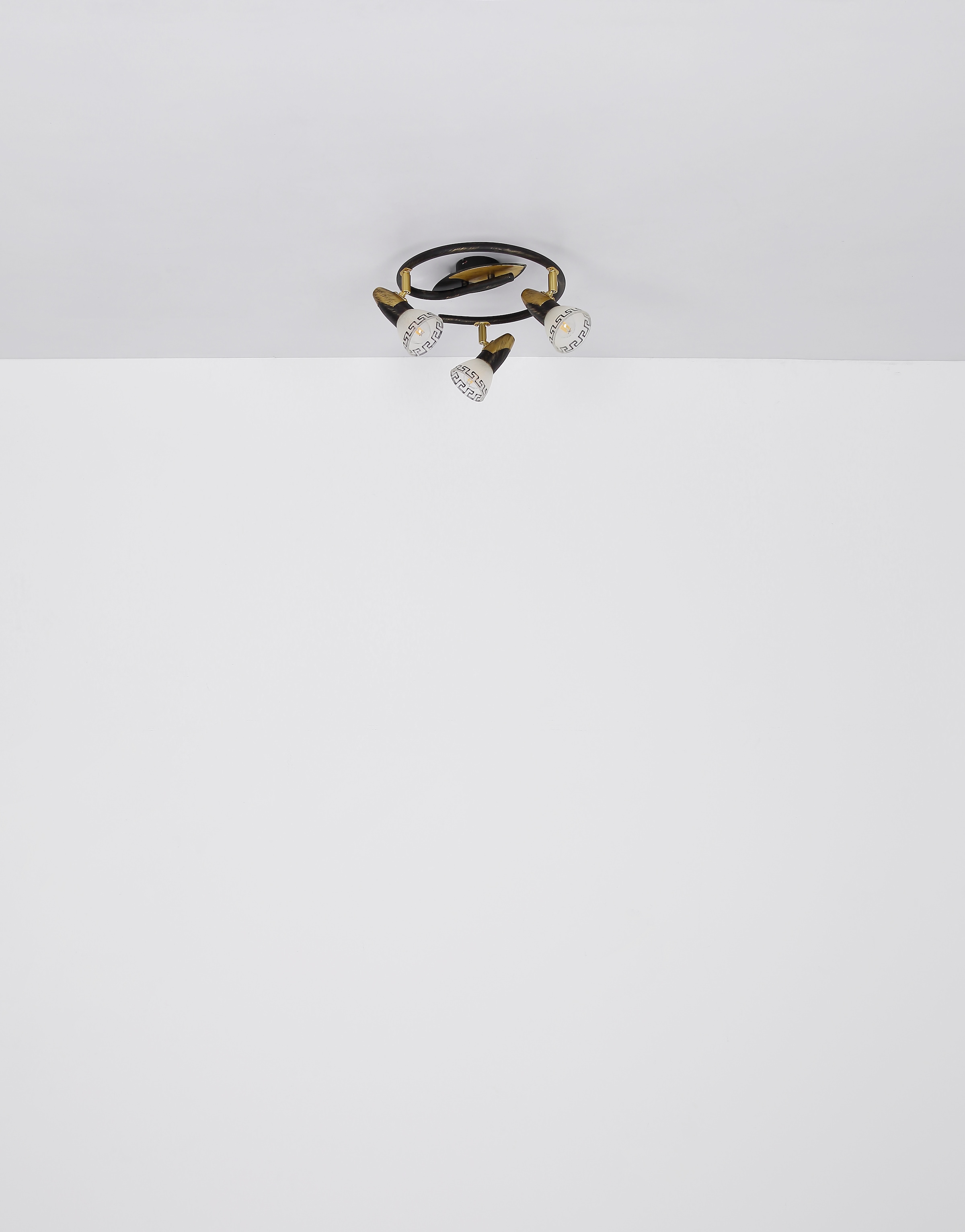 GLOBO LIGHTING Deckenstrahler »NOVARA«, Leuchtmittel E14 | ohne Leuchtmittel, Deckenspot/goldfarben/Wohnzimmer/Flur/ø: 300mm