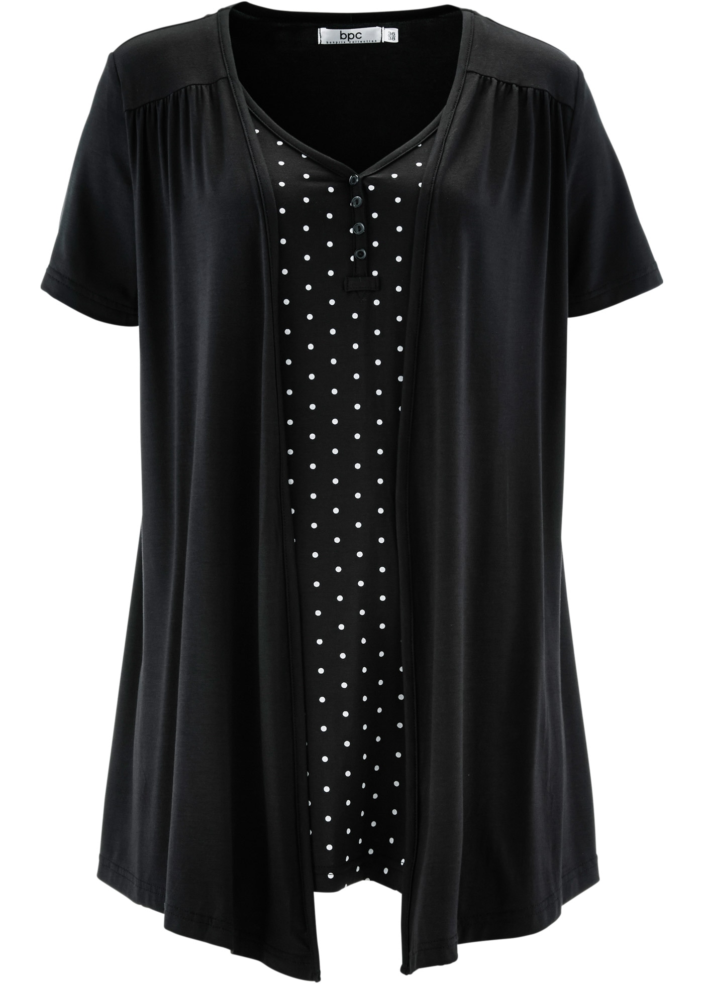 bonprix 2-in-1-Shirt »2 in 1 Shirt mit V-Ausschnitt, kurzarm« 2 in 1 Shirt mit V-Ausschnitt, kurzarm