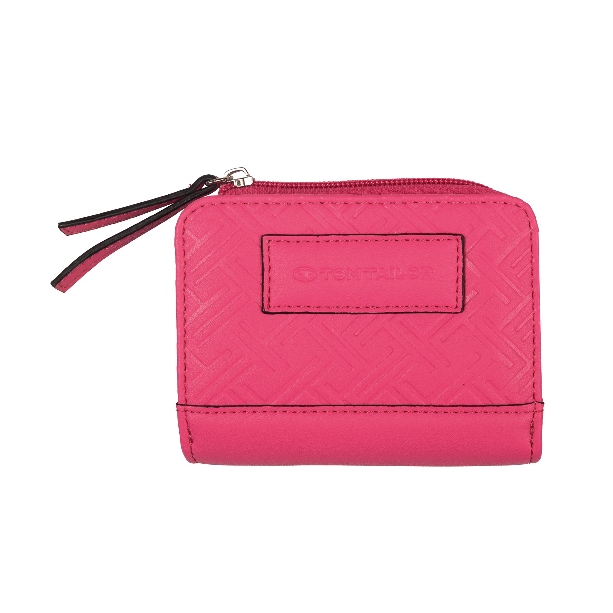 TOM TAILOR Geldbörse "Mirenda", Kleine Geldbörse mit Allover-Logoprägung und Kantenfarbe