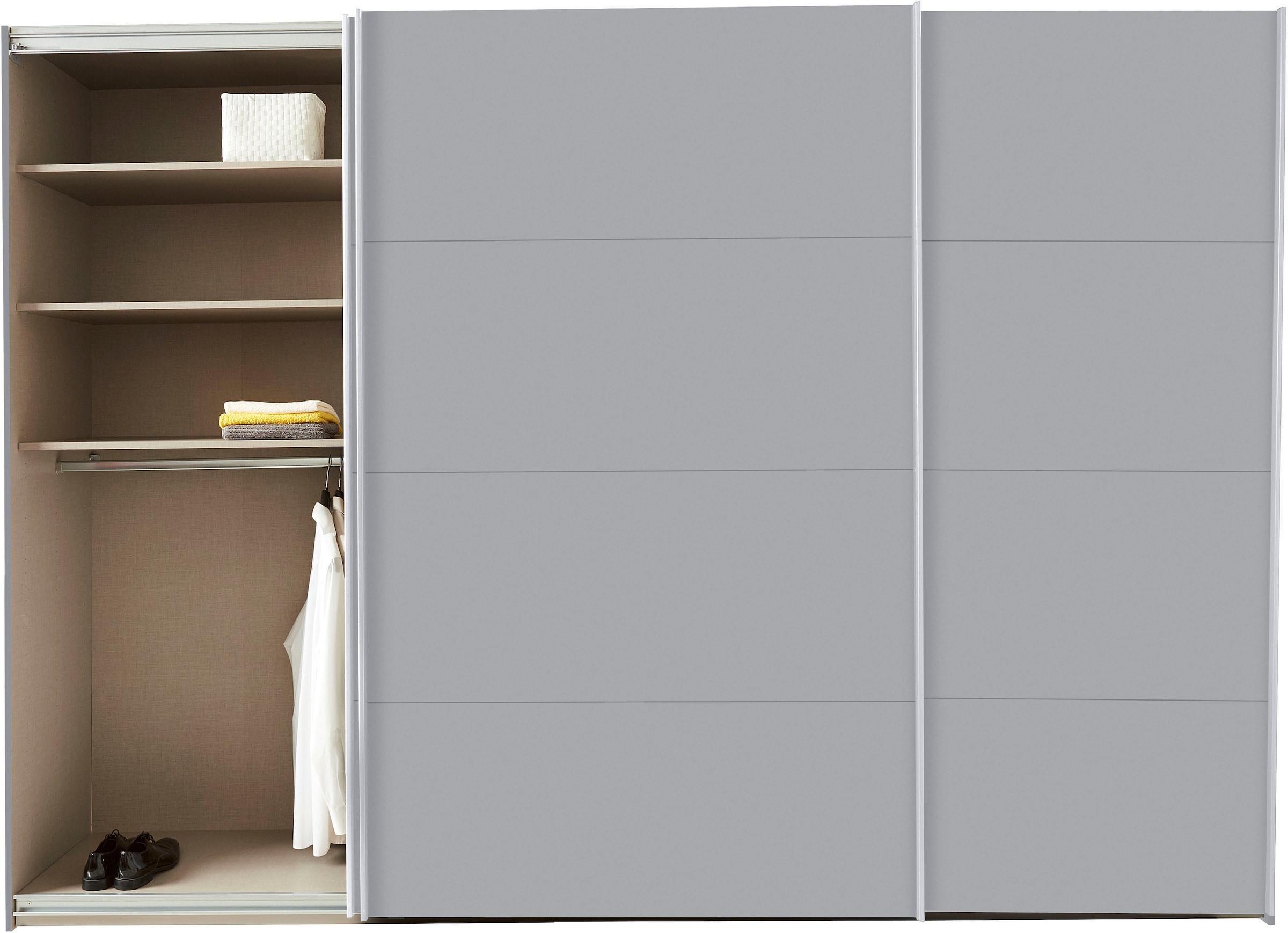 rauch Schwebetürenschrank »Kleiderschrank Schrank Garderobe TOPSELLER OTELI inkl. Inneneinteilung«, mit 3 Innenschubladen sowie zusätzlichen Einlegeböden MADE IN GERMANY