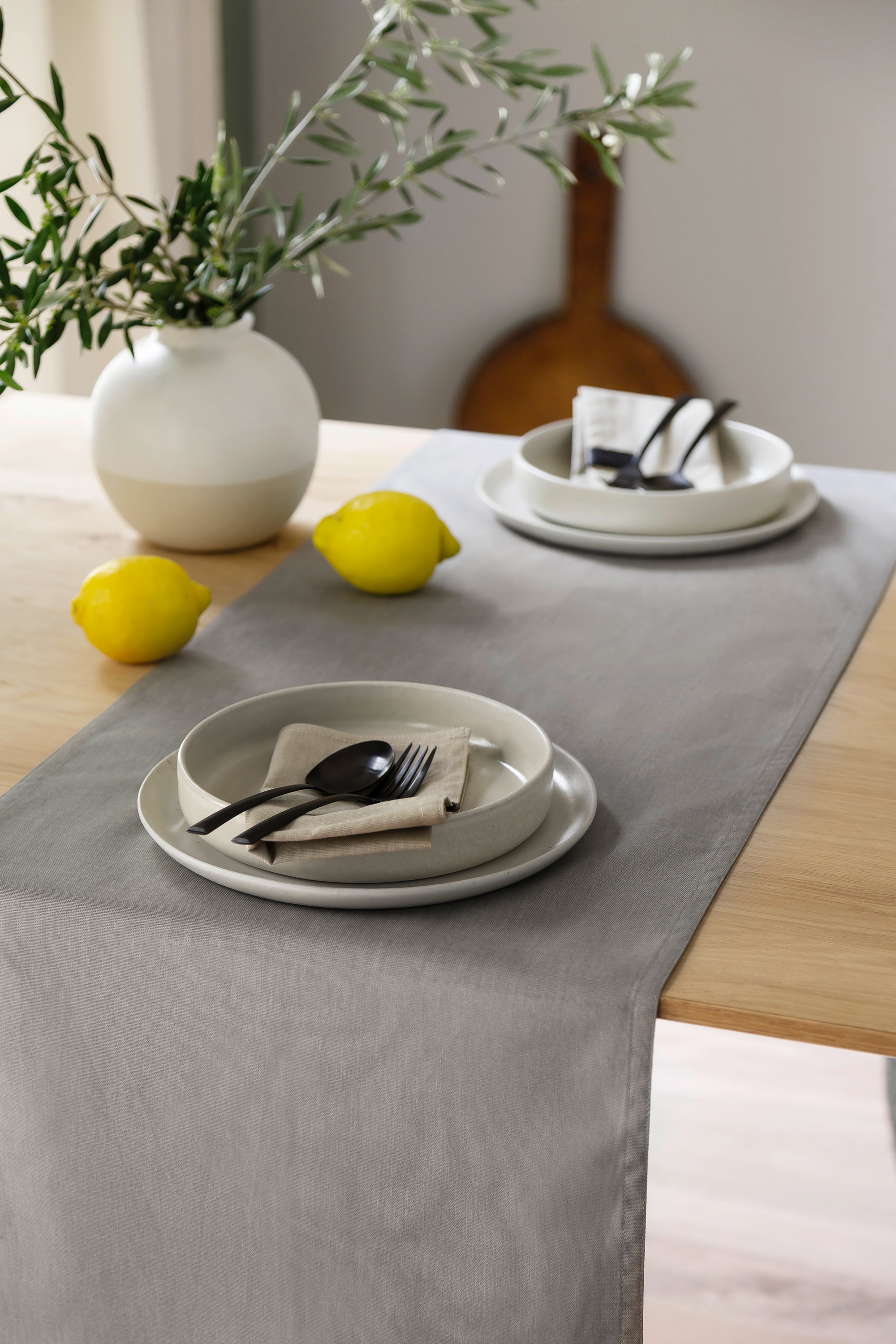 SCHÖNER WOHNEN-Kollektion Tischläufer "Base" aus reiner, sanforisierter Baumwolle