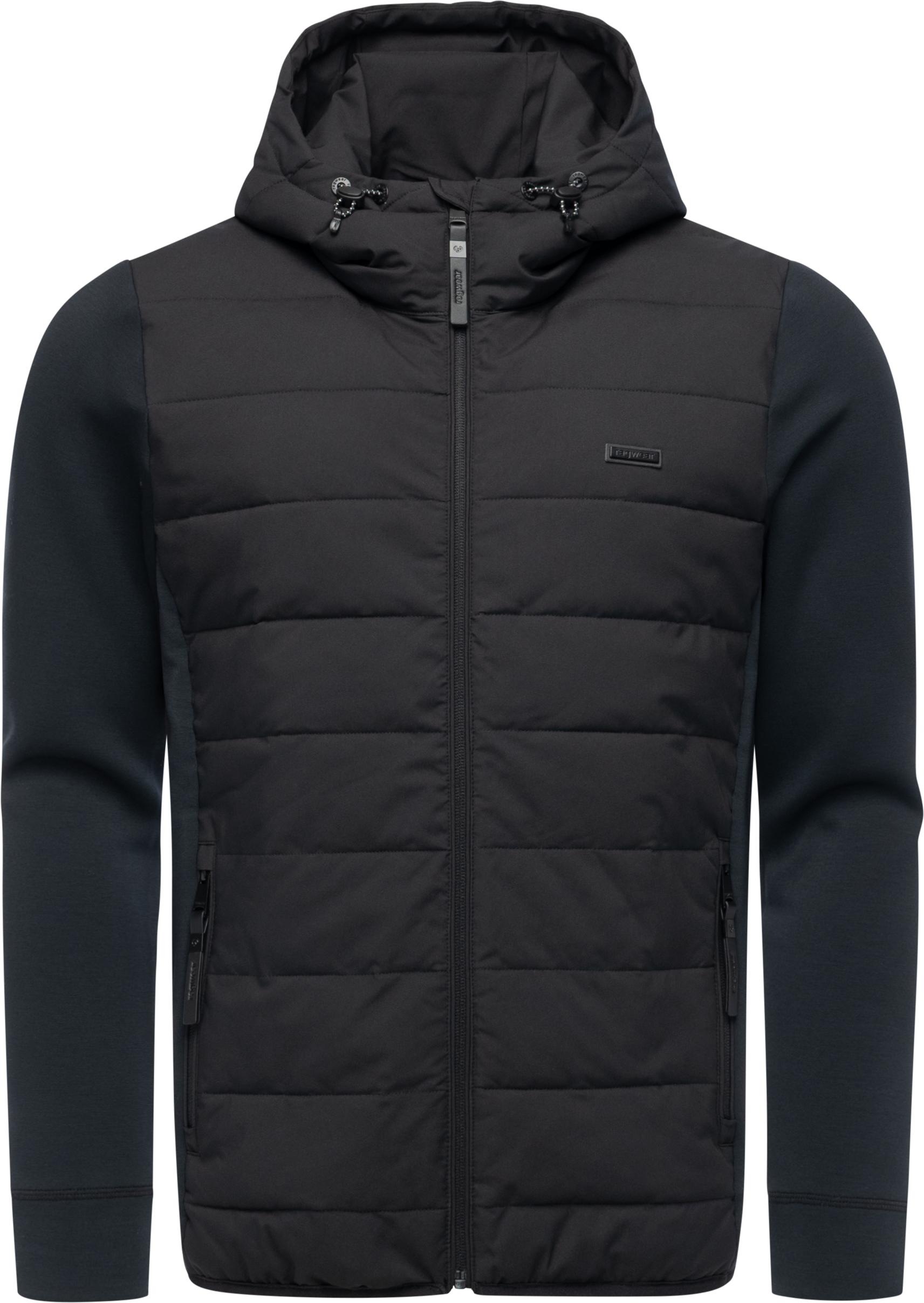 Steppjacke RAGWEAR "Rendy Tech YOUMODO", Herren, Gr. XXXL (58), schwarz, Obermaterial 1: 100% Polyester; Obermaterial 2: 47% Polyester, 47% Modal, 6% Elasthan; Innenfutter: 100% Polyester; Wattierung: 100% Polyester, gerade hüftbedeckend, hoch geschlossen