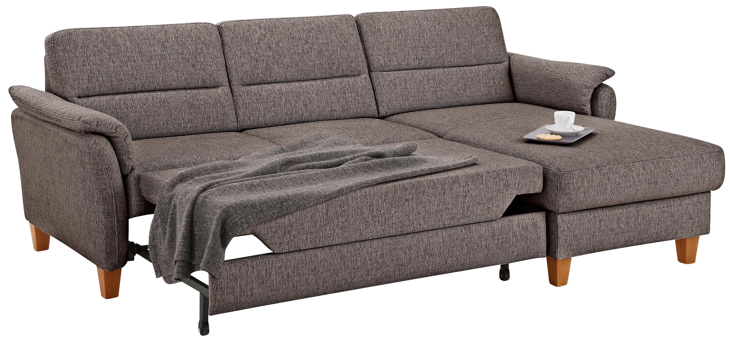 Home affaire Ecksofa »Palmera L-Form«, Federkern, wahlweise mit Bettfunktion und mit/ohne Bettkasten