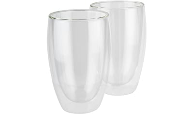 Latte-Macchiato-Glas »TWINZ«, (Set, 2 tlg.), Ø 8,5 cm, H: 14 cm, 380 ml, 2-teilig