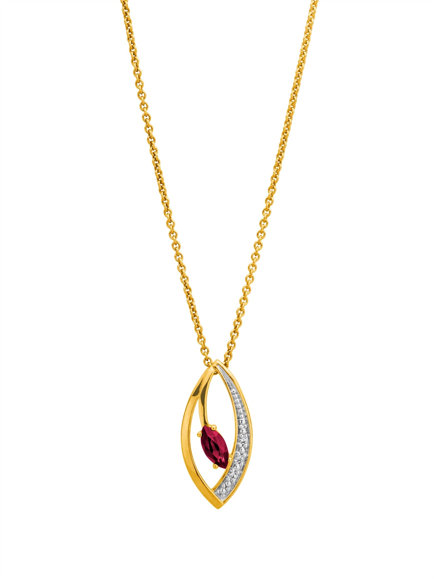Kettenanhänger LADY, gold (gelbgold 375), Schmuckanhänger, Damen, Gelbgold 375, Kettenanhänger 7