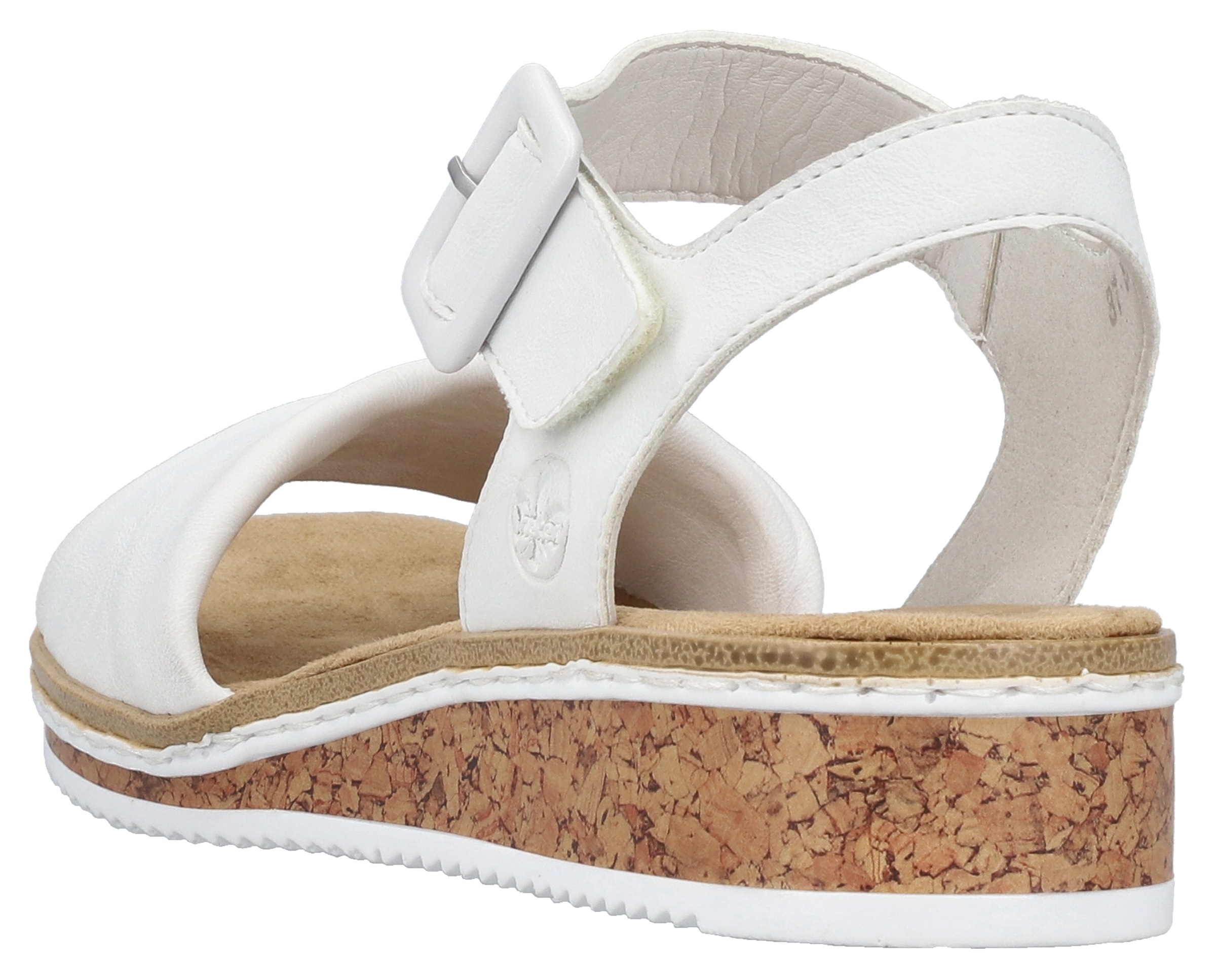 Rieker Sandalette, Keilsandale, Sommerschuh, Urlaubsschuh mit Klettriemchen