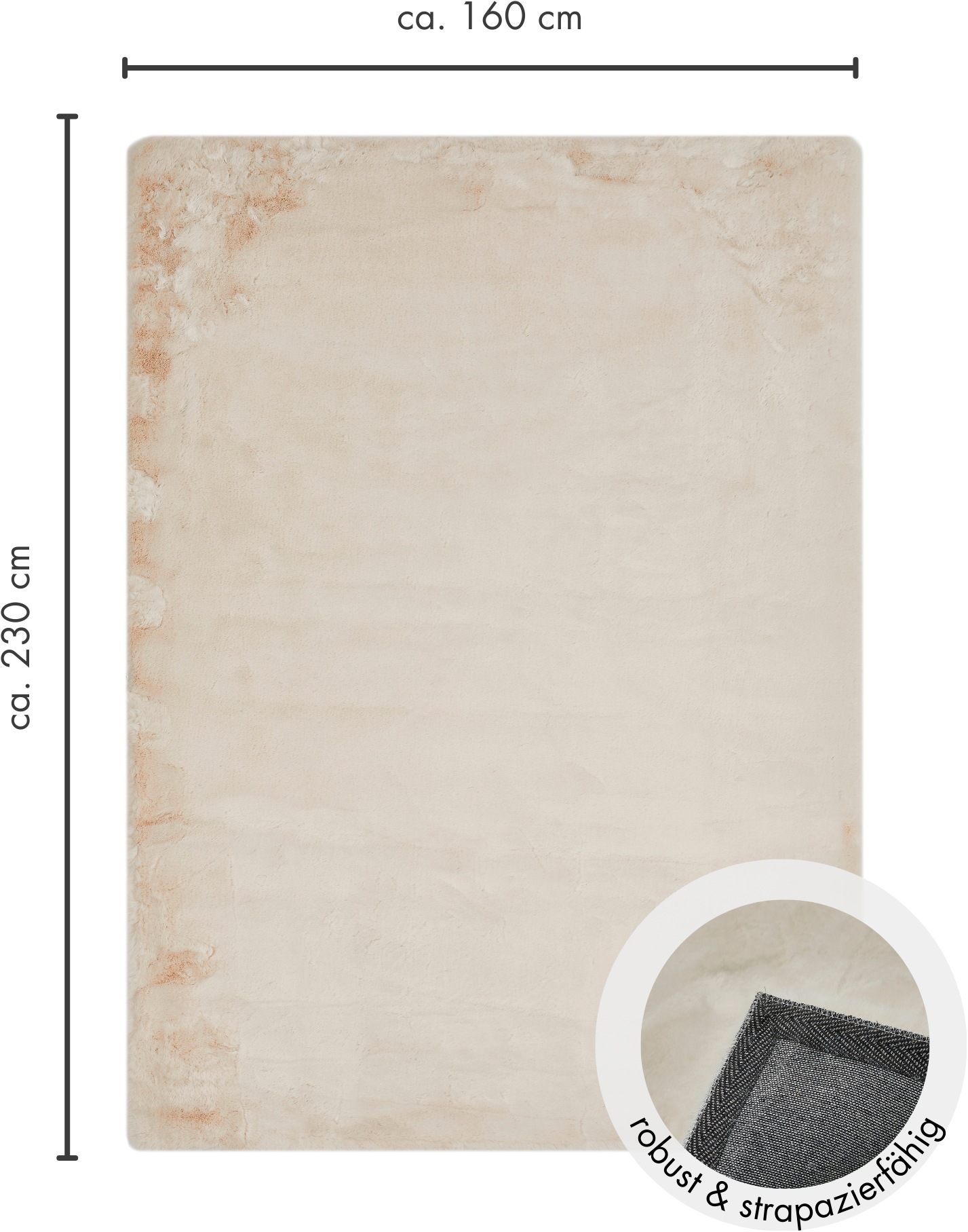 LUXOR living Fellteppich »Novara«, rechteckig, 30 mm Höhe, Kunstfell, Kaninchenfell-Haptik, besonders weicher Hochflor
