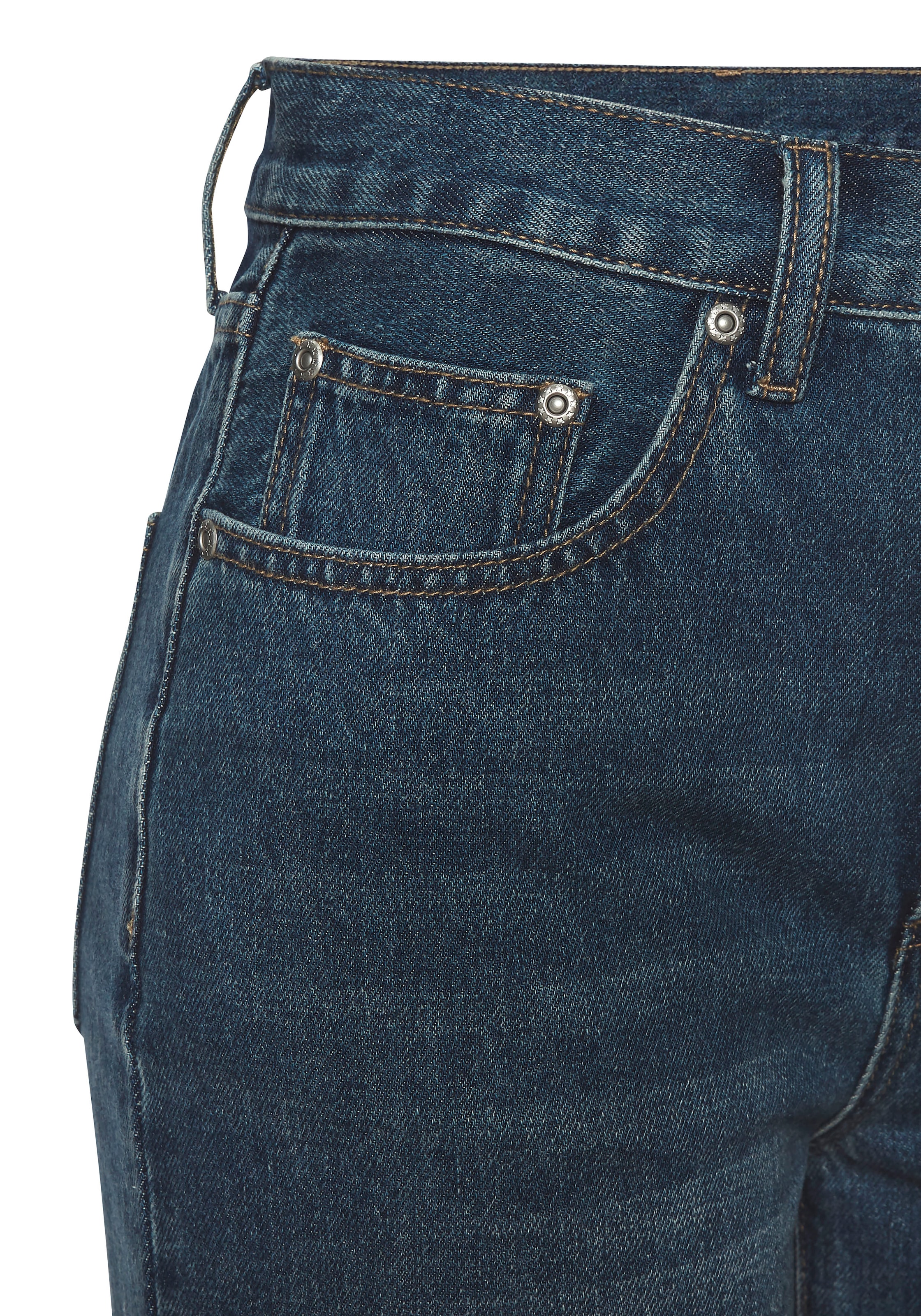 LASCANA Weite Jeans, mit hohem Bund und 5-Pocket-Style, Wide-Leg Jeans
