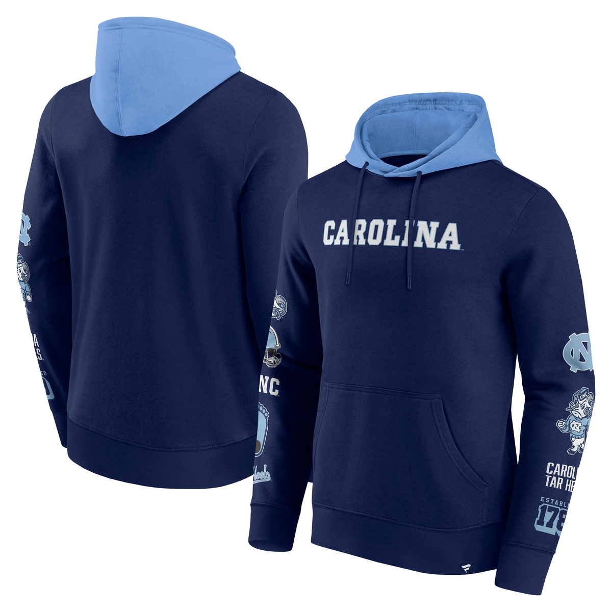 Fanatics "Fanatics Hoodie North Carolina Tar Heels Colorblock Badge"