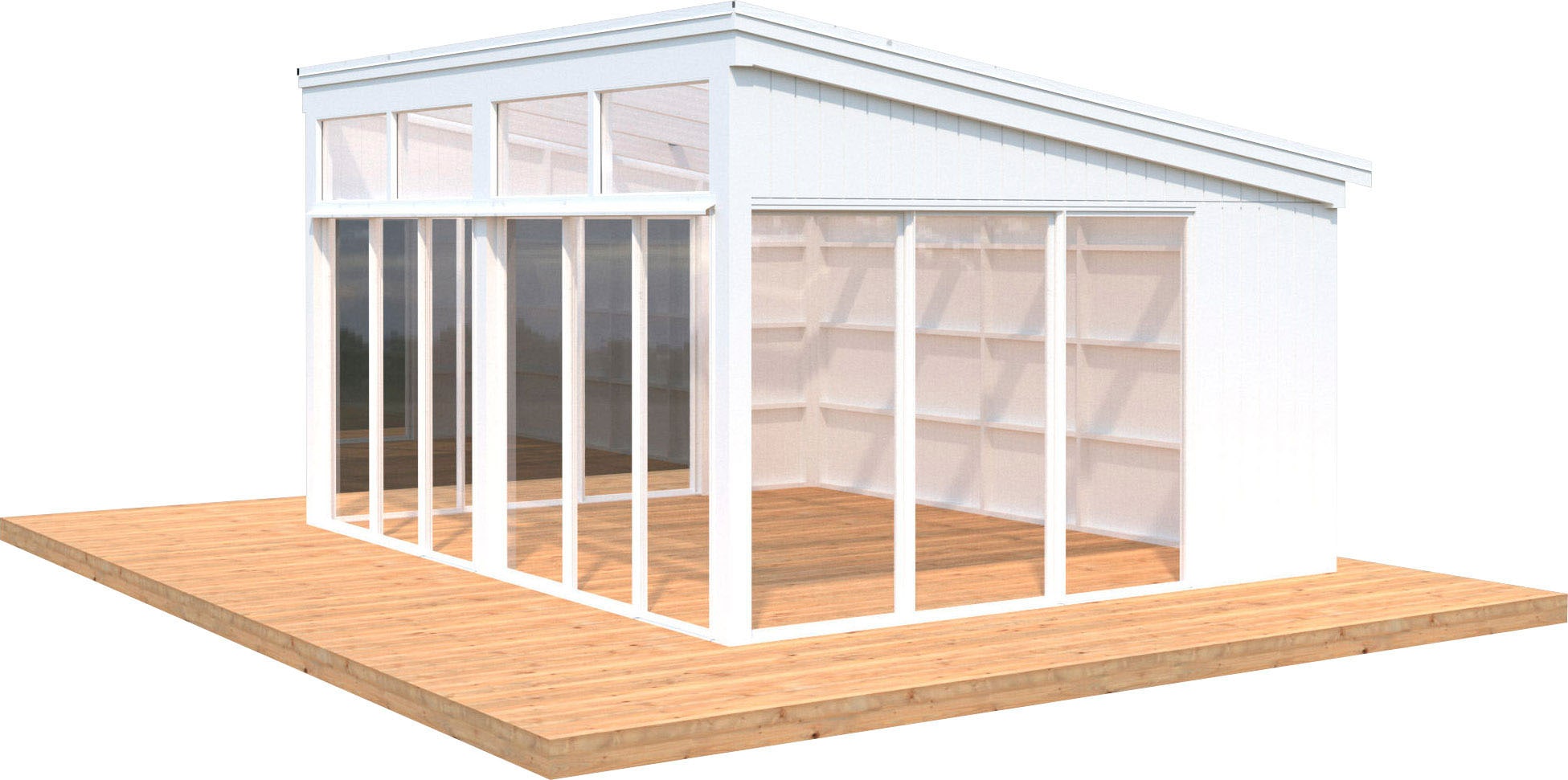 Palmako Holzpavillon "Nova", mit Doppelstegplatten, BxT: 517x397 cm, weiß günstig online kaufen