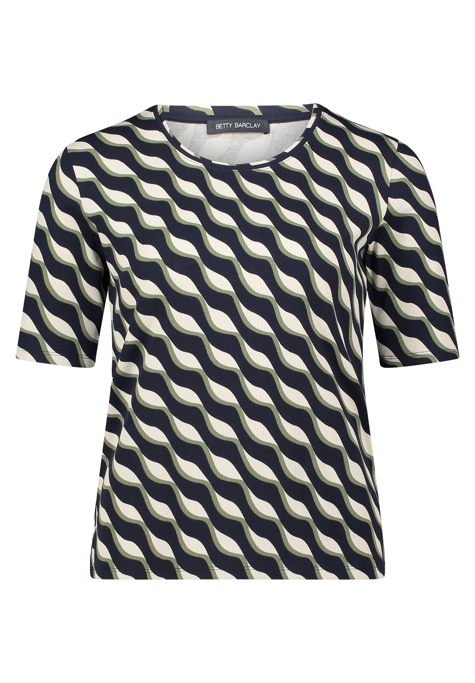 Betty Barclay Kurzarmshirt "Betty Barclay Basic Shirt mit Rippenstruktur", günstig online kaufen