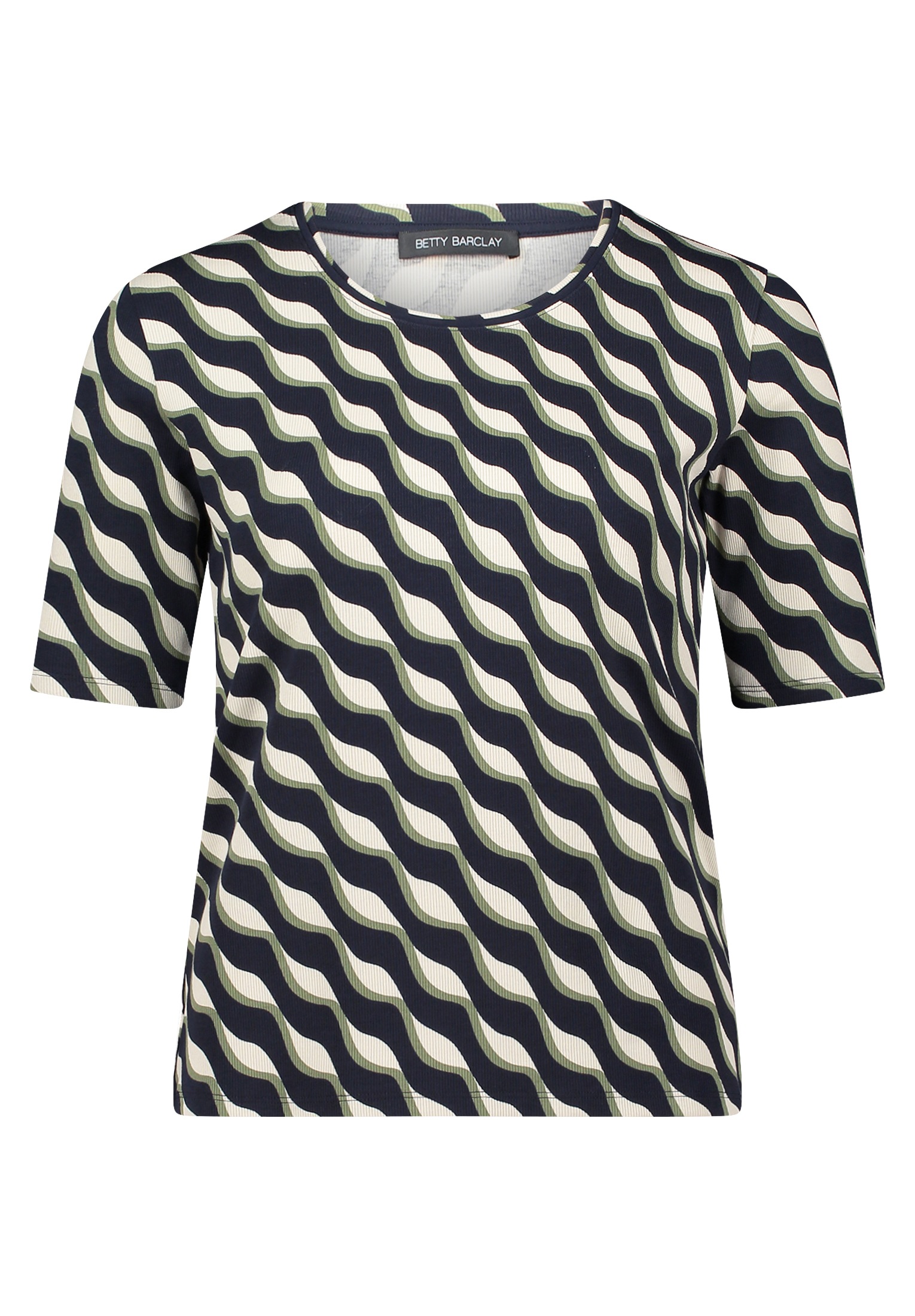 Betty Barclay Kurzarmshirt "Damen mit Rippenstruktur" 1 Stk. günstig online kaufen