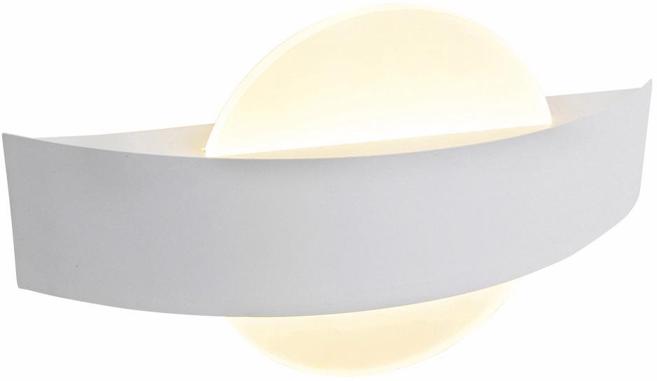 näve LED Wandleuchte »Stan«, 1 flammig, Leuchtmittel LED-Modul | LED fest integriert, Effizienzklasse: E, weiß/satiniert, Metall/Acryl, l: 24cm, h: 13cm
