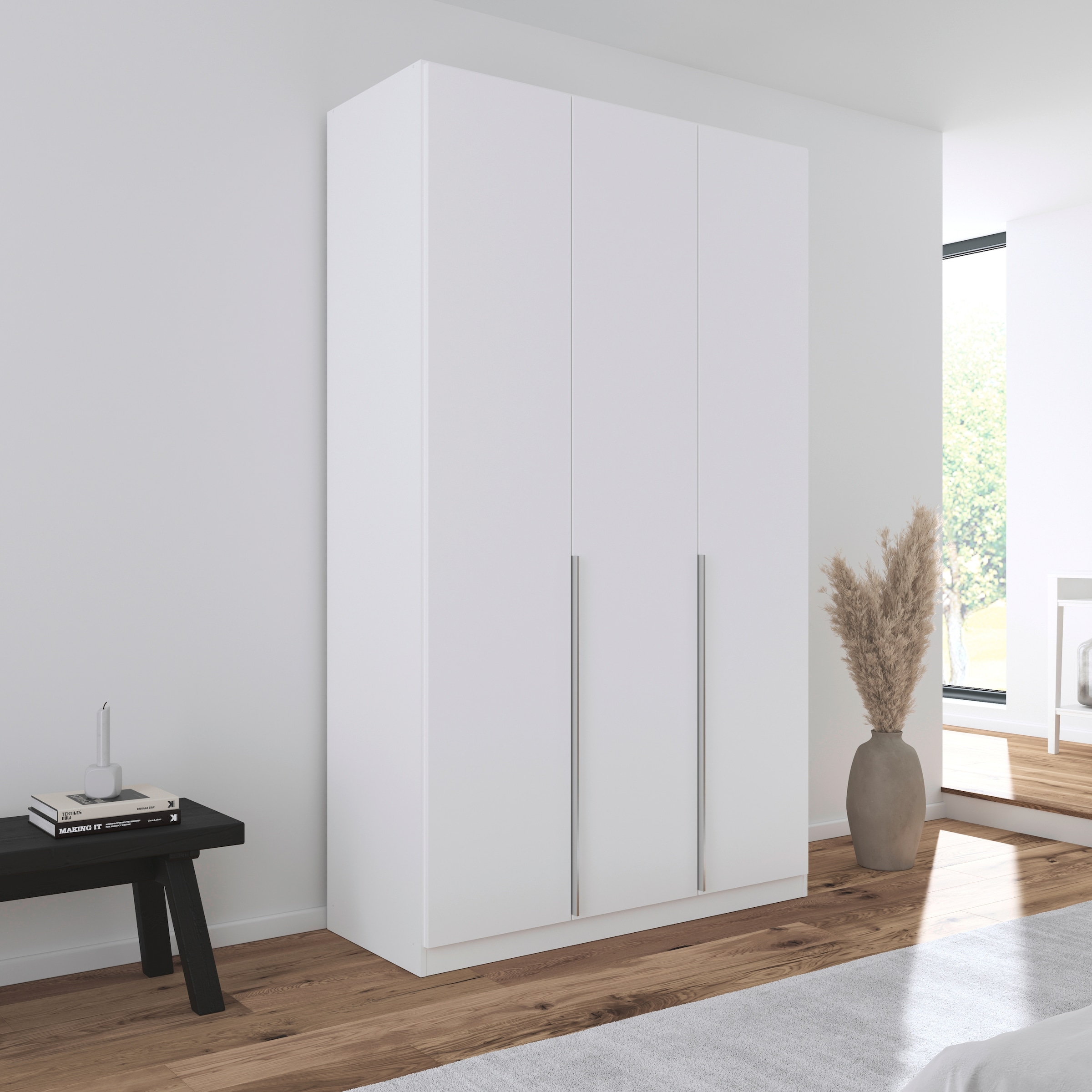 rauch Drehtürenschrank »Kleiderschrank Schrank Garderobe AGORDO TOPSELLER Schlafzimmer«, (in zwei Griff-Farben mit Dekor- oder Hochglanzfront), durchdachte Innenausstattung, in 6 Breiten und 2 Höhen MADE IN GERMANY