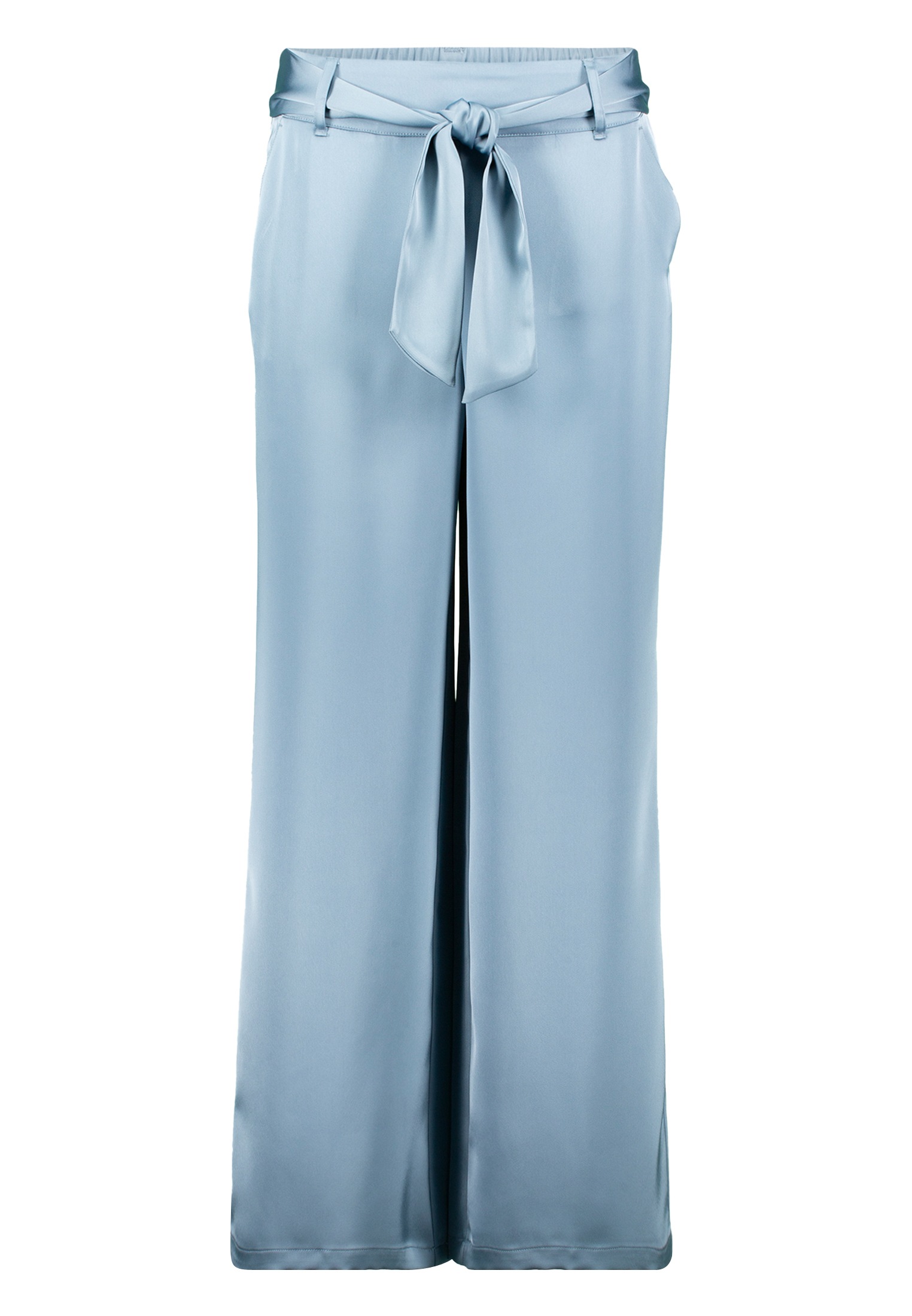 Zero Stoffhose "zero Damen Satin-Hose mit Bindegürtel 30 Inch" Bindedetail günstig online kaufen