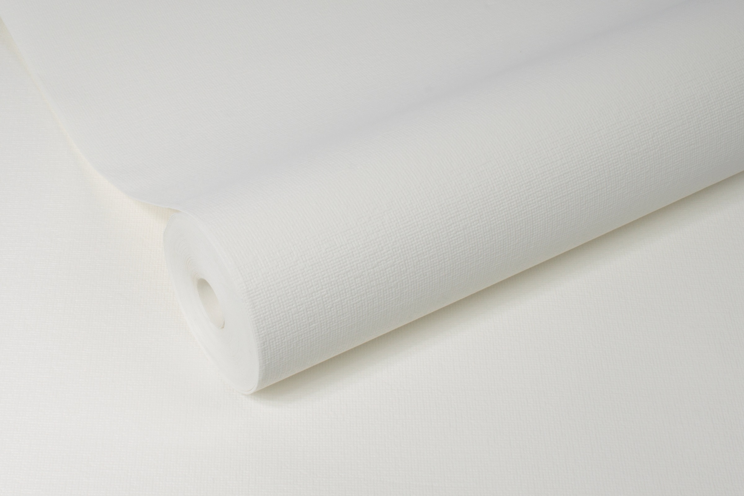 WOW Vliestapete »Linien Uni«, Leinenoptik, Weiß - 10m x 52cm