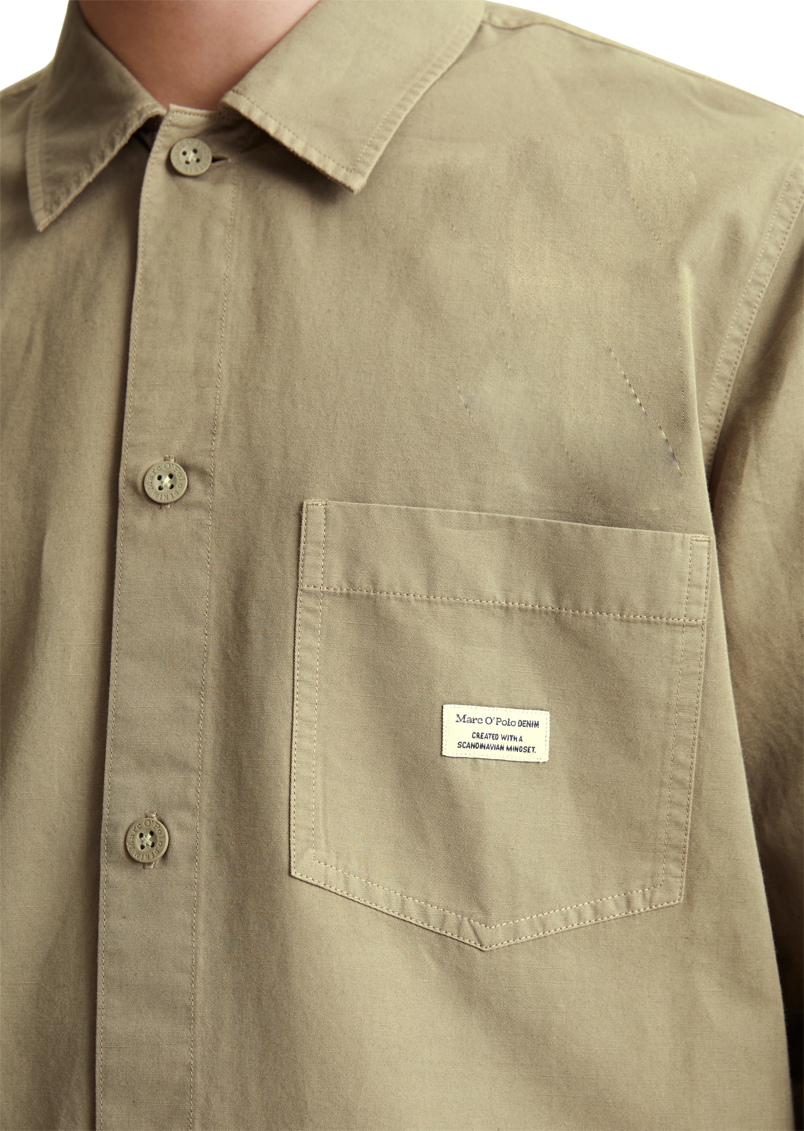 Marc O'Polo DENIM Kurzjacke »aus Bio-Baumwolle und Leinen«, ohne Kapuze