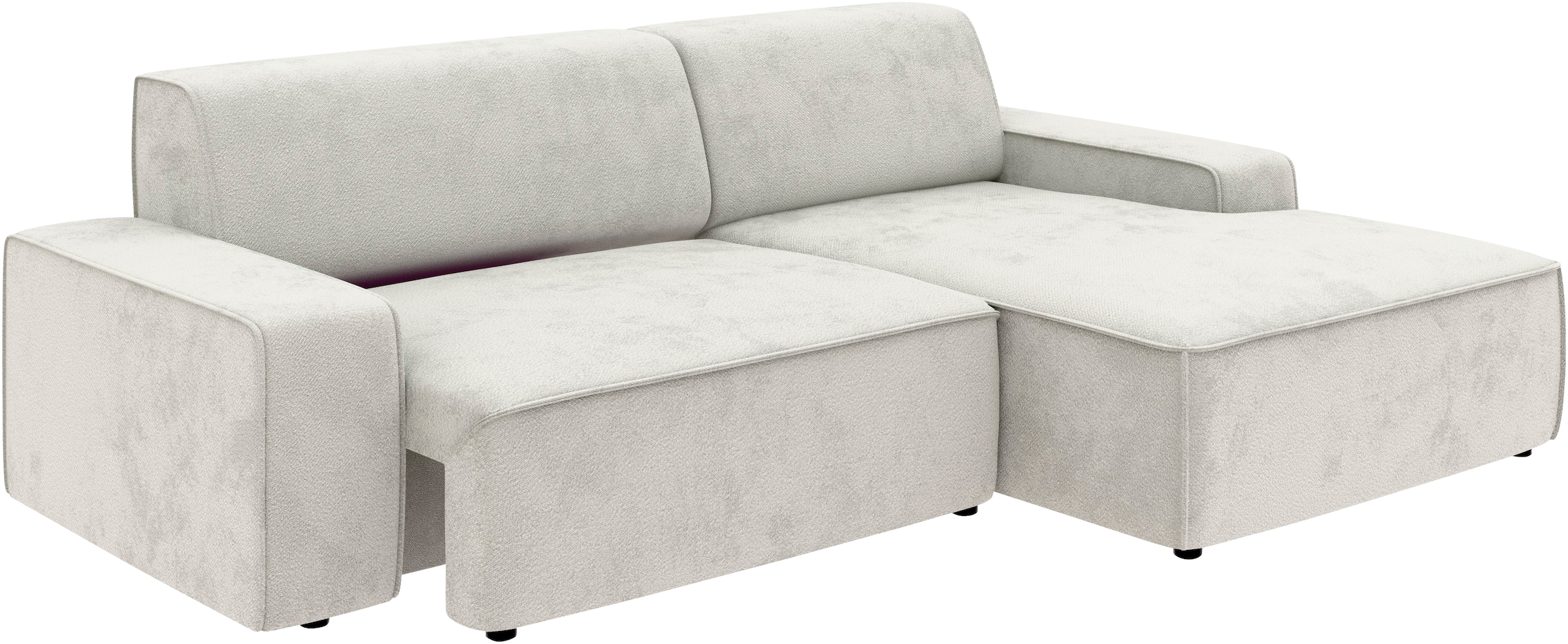TRENDMANUFAKTUR Ecksofa »Graz, wahlweise mit Sitzvorschub und Bettkasten, L-Form, Breite 246 cm«, in Cord-, haustierfreundlichem LEO Struktur- oder LUMOS-3D-Bezug