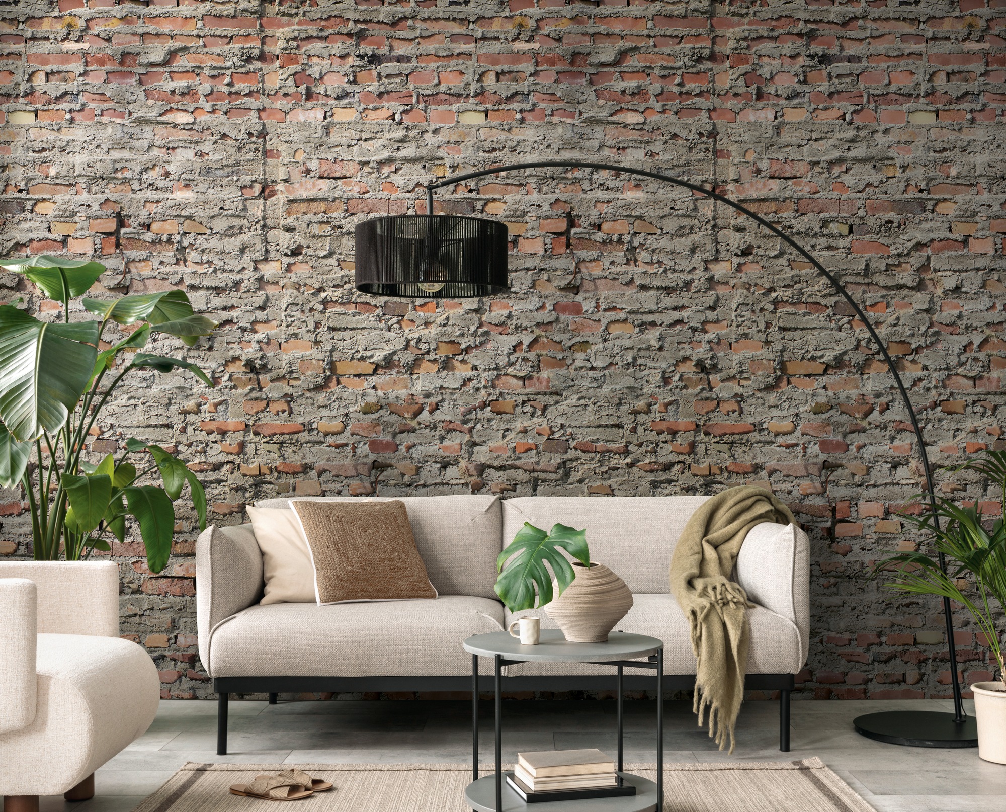 living walls Vliestapete »Vibes & Styles Urbanico – Industrial Brick Fototapete« 3D-Optik leicht strukturiert Backsteinoptik mit markanter Struktur und urbanem Loft-Charakter
