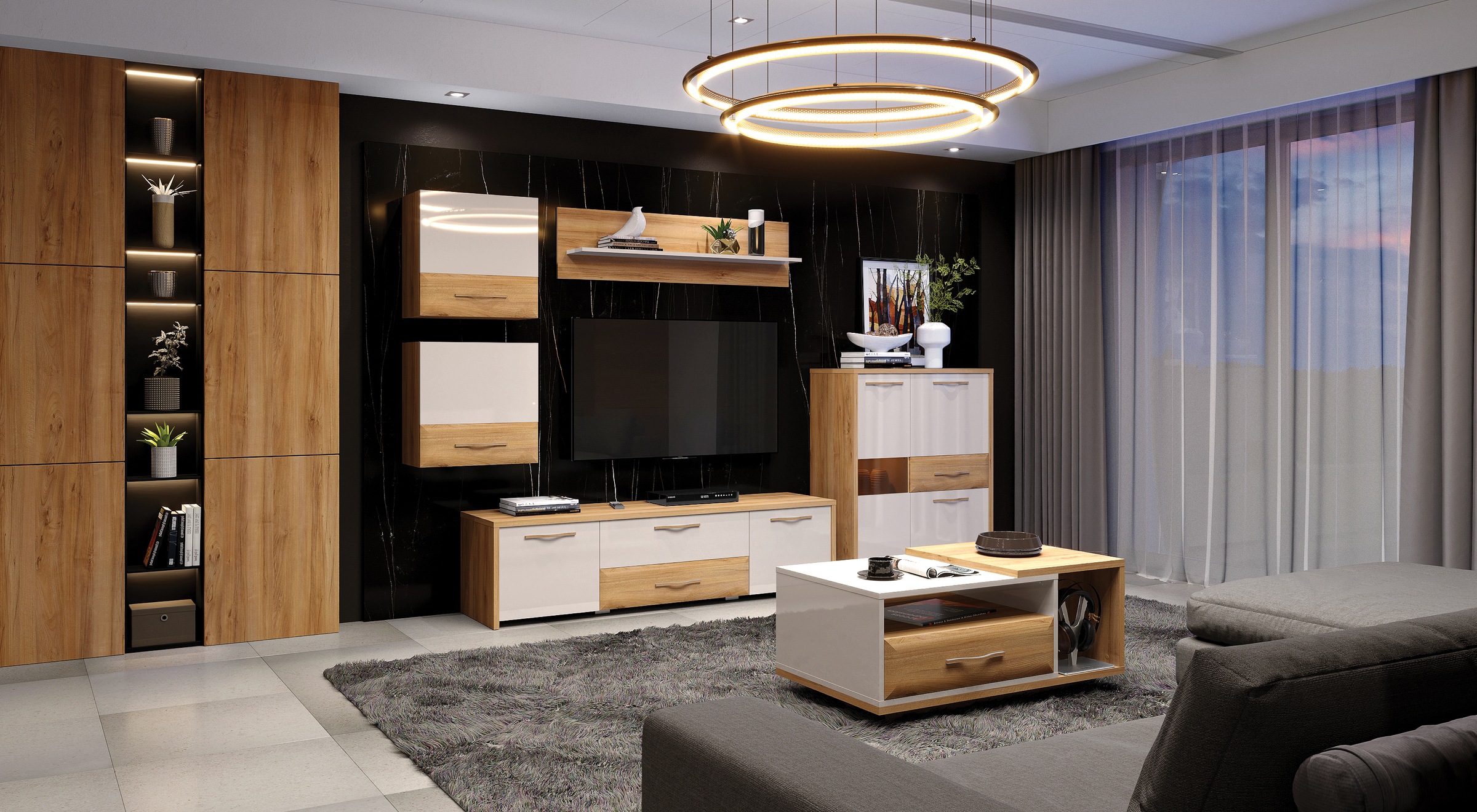 Thumbnail - OTTO home Hängevitrine "Gala" in zwei Größen erhältlich, Hängeschrank, UV lackiert, kratzfest, hochglänzend