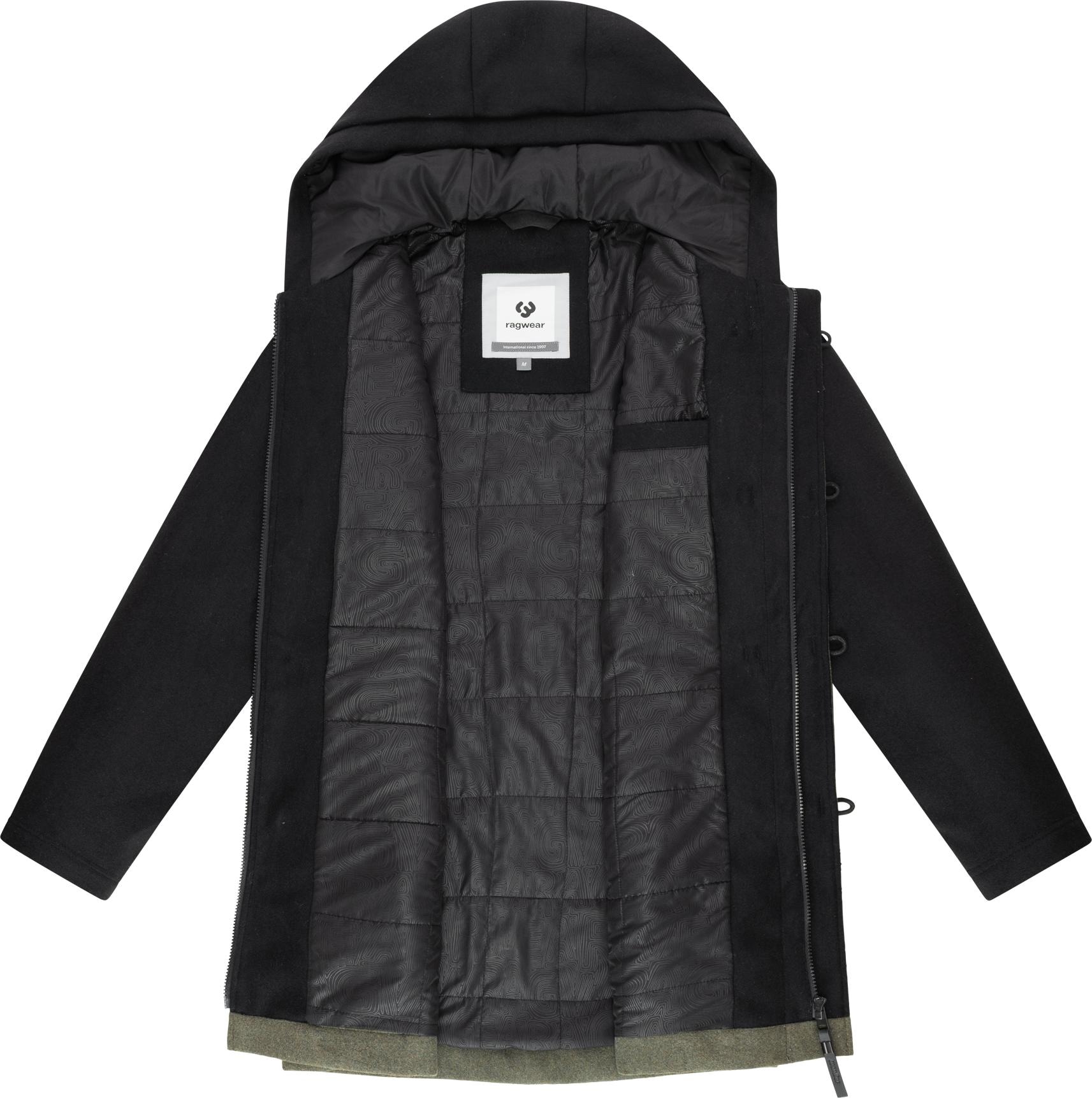 Ragwear Dufflecoat »Dorvan YOUMODO«, Funktionaler Herren Fleece-Mantel
