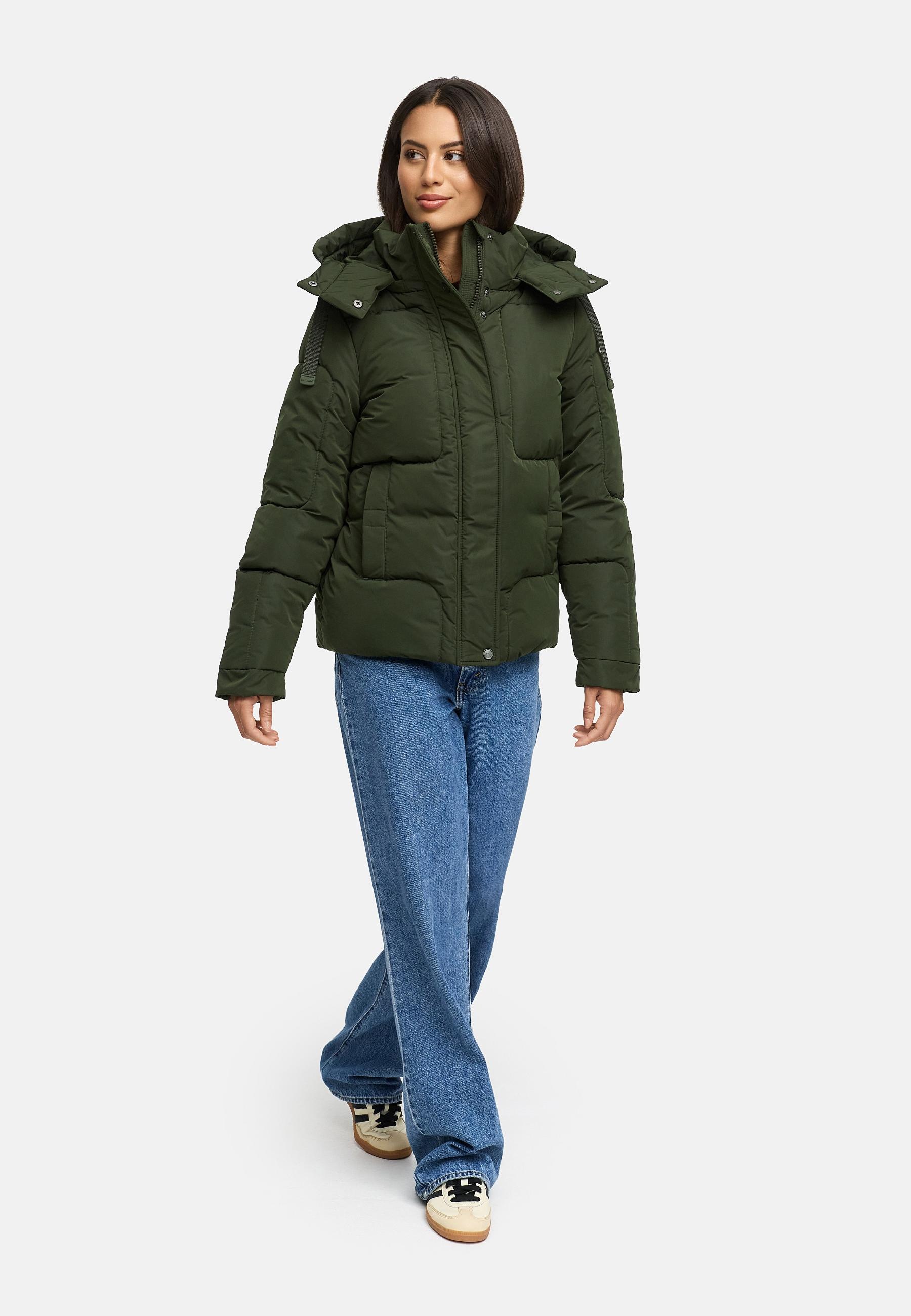 Navahoo Steppjacke »Zauberlicht 14«, mit Kapuze, Winterjacke mit abnehmbarer Kapuze und Fleece-Futter