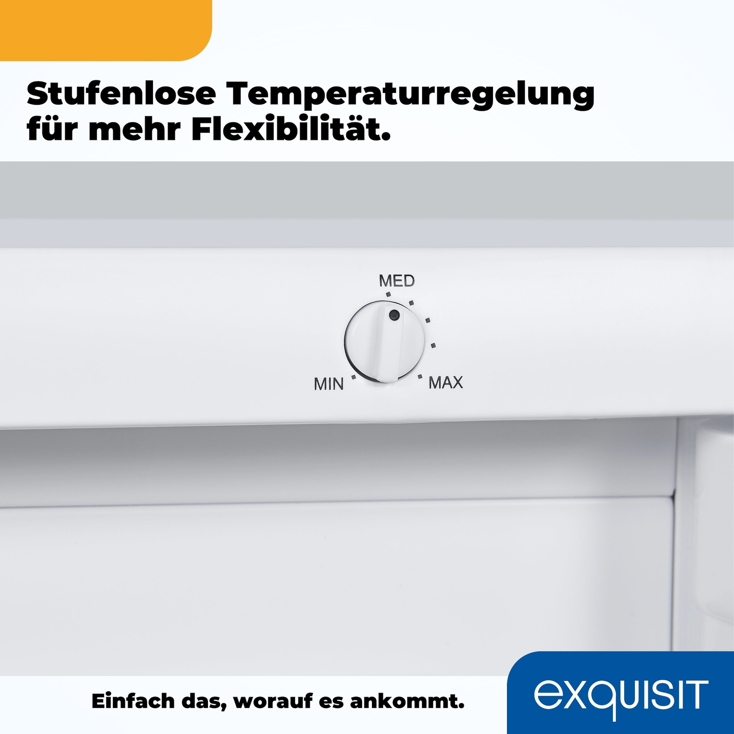 exquisit Gefrierschrank »GS12-040E weiss«, 85,5 cm hoch, 55,0 cm breit, 91 L Volumen, 4 Sterne Gefrieren