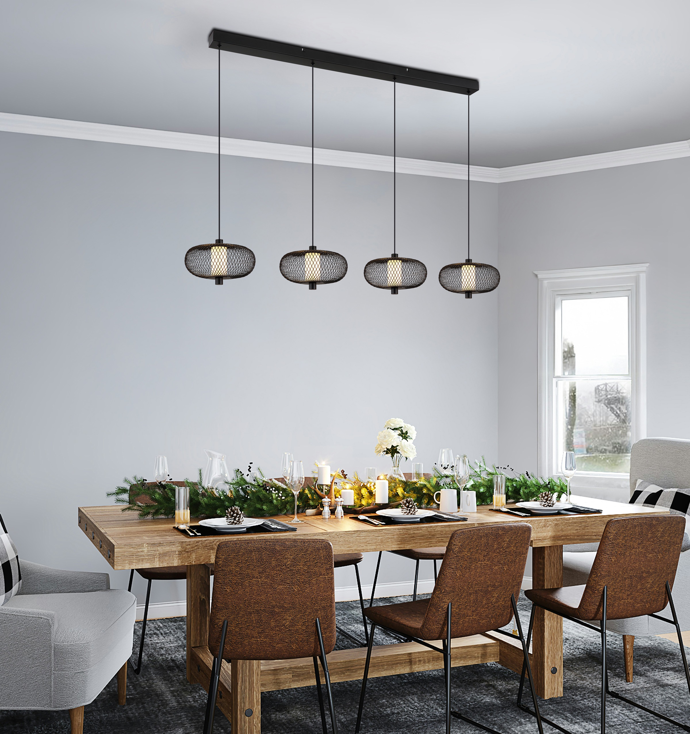 NOWA LED-Hängeleuchte »ASTARI«, 1 flammig, Länge 1000 mm, Breite 220 mm und Höhe 1500 mm