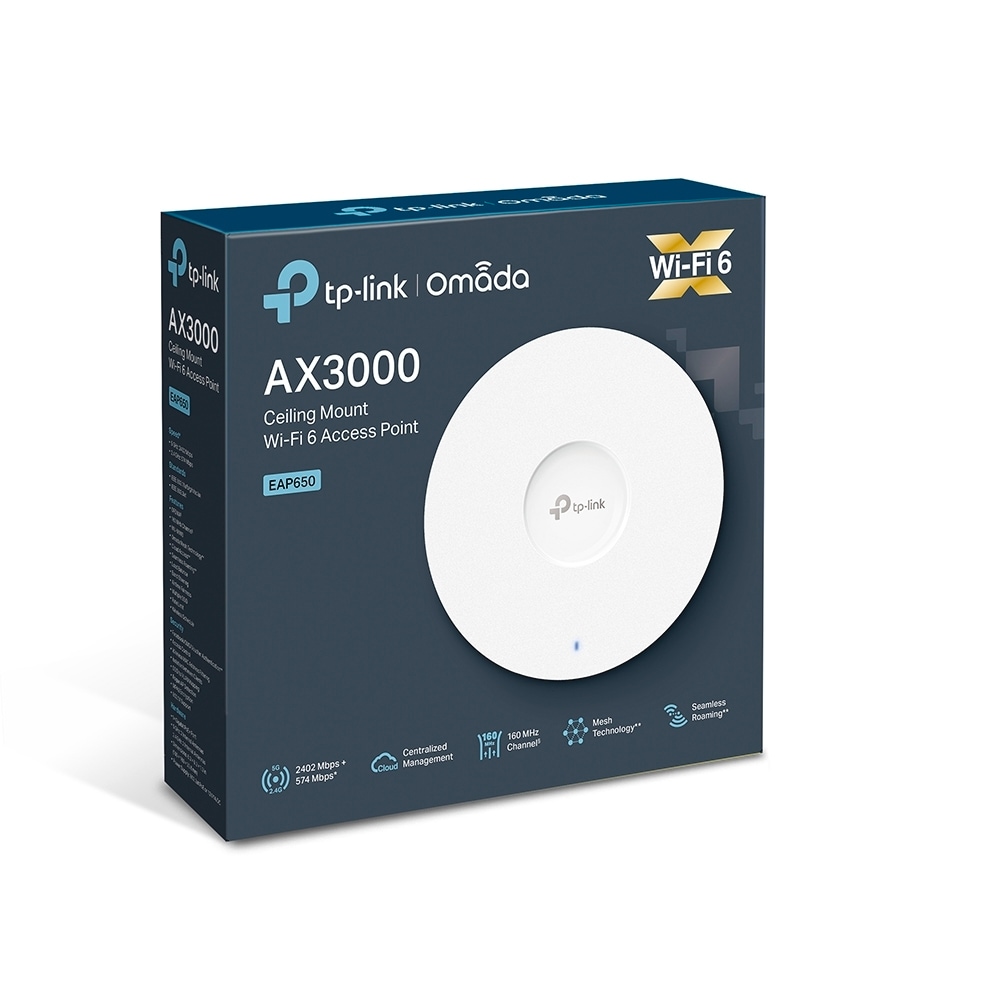 TP-Link Access Point »Omada EAP650 2,4 & 5 GHz AX3000 WLAN Wi-Fi 6«